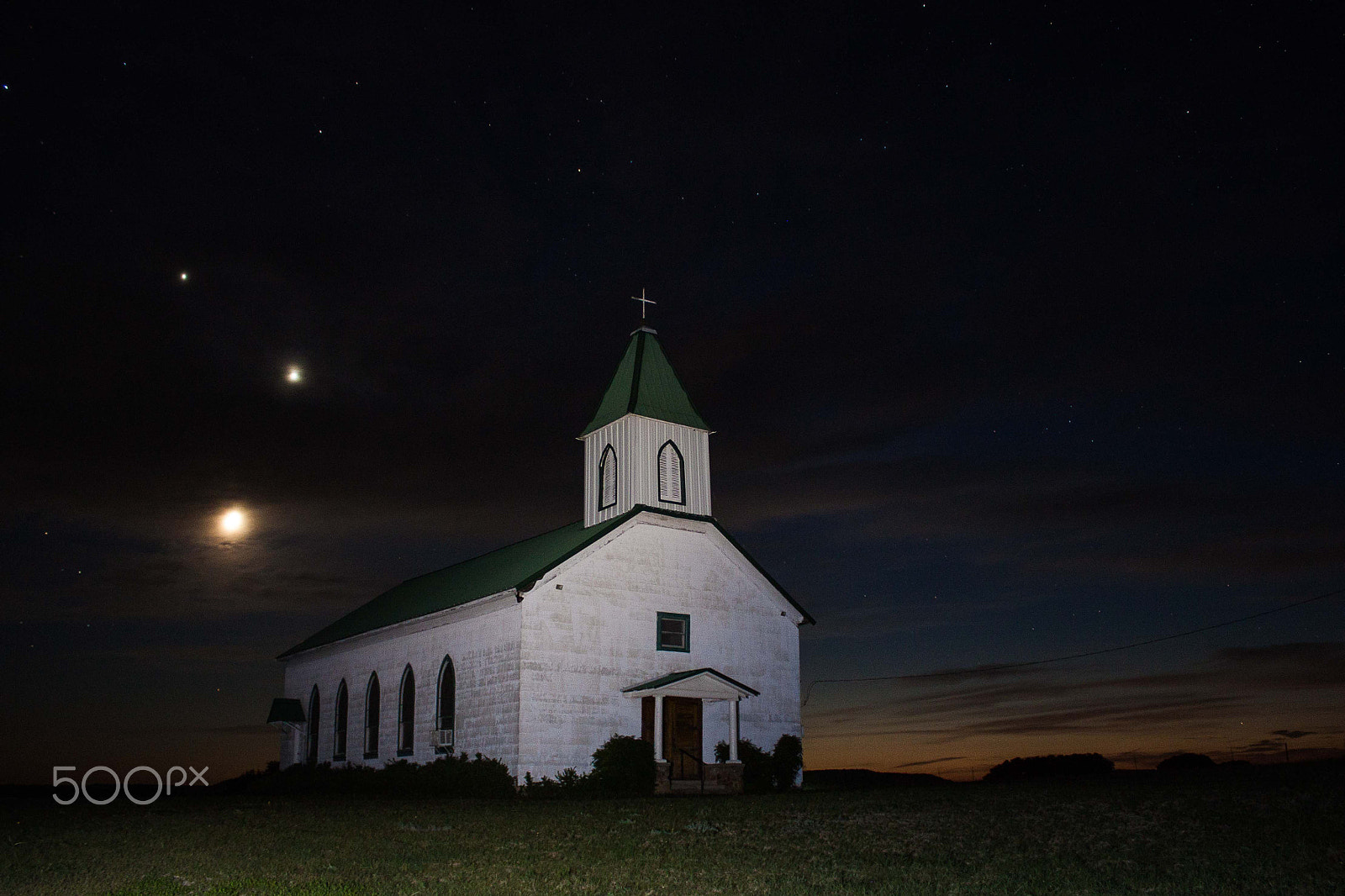 Canon EF-S 18-55mm F3.5-5.6 IS sample photo. A quiet country night on the prairie - dodson prairies st.  boni photography