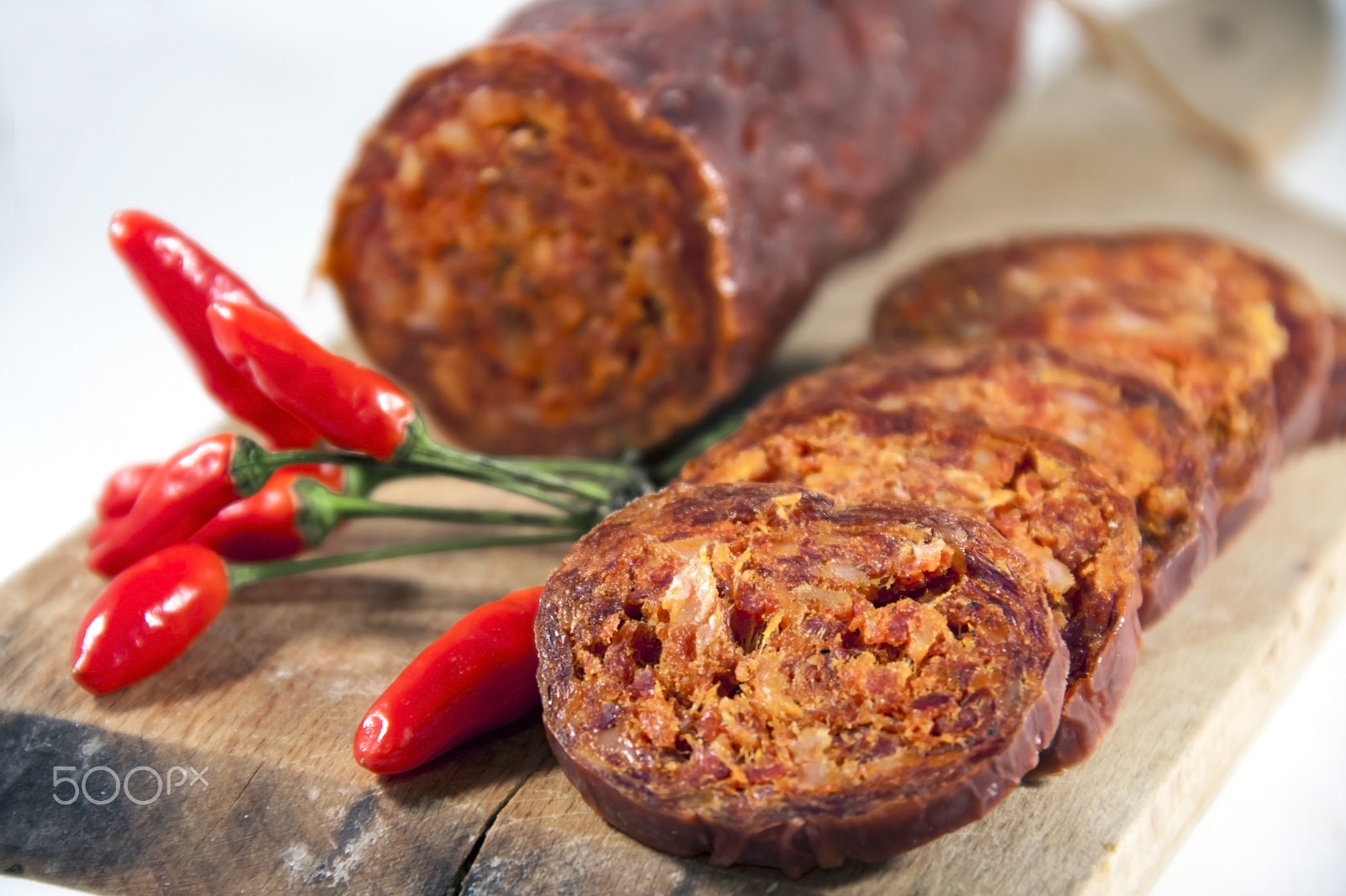 Canon EOS 40D sample photo. Paprika salami photography