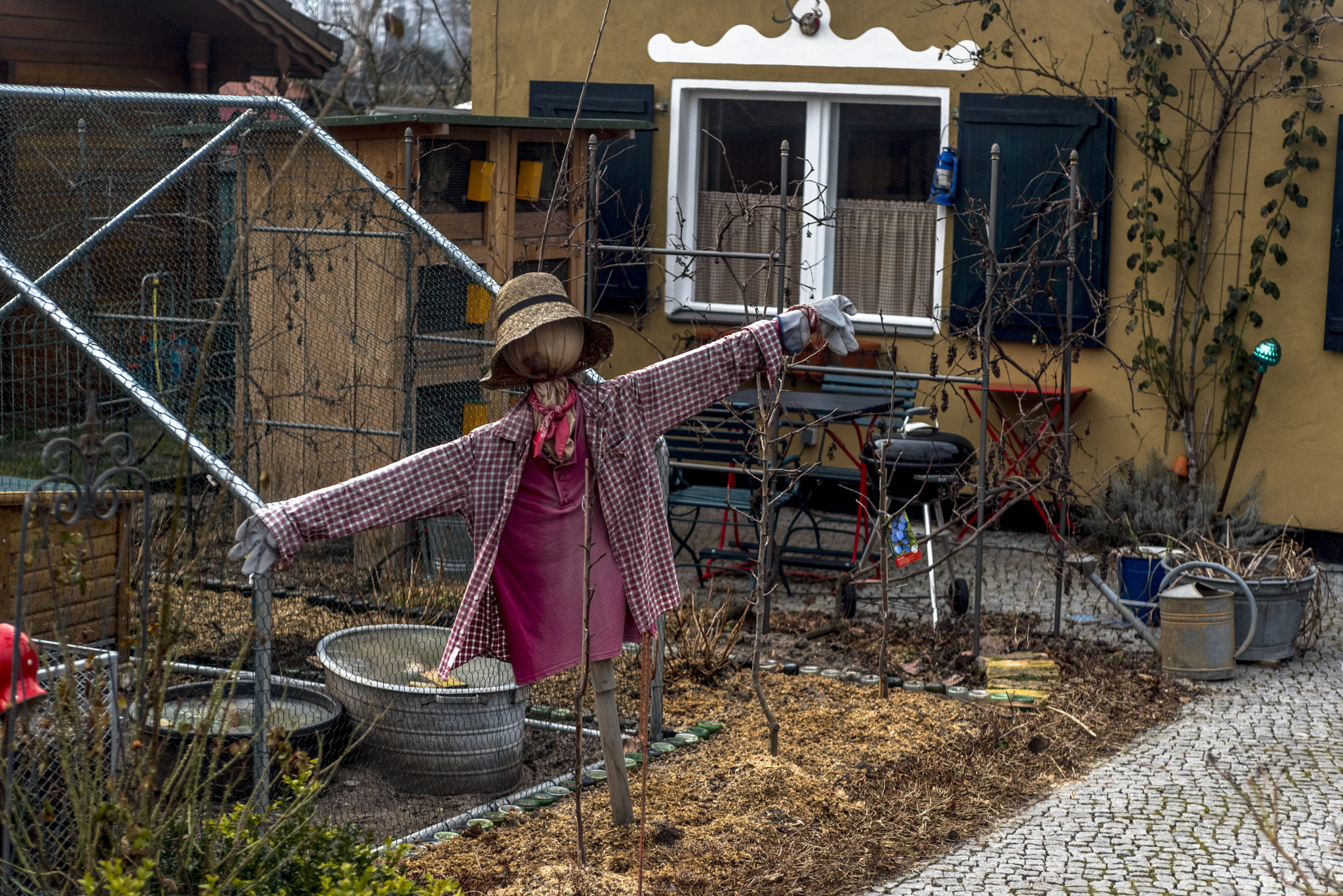 AF Zoom-Nikkor 35-70mm f/2.8 sample photo. Scarecrow photography