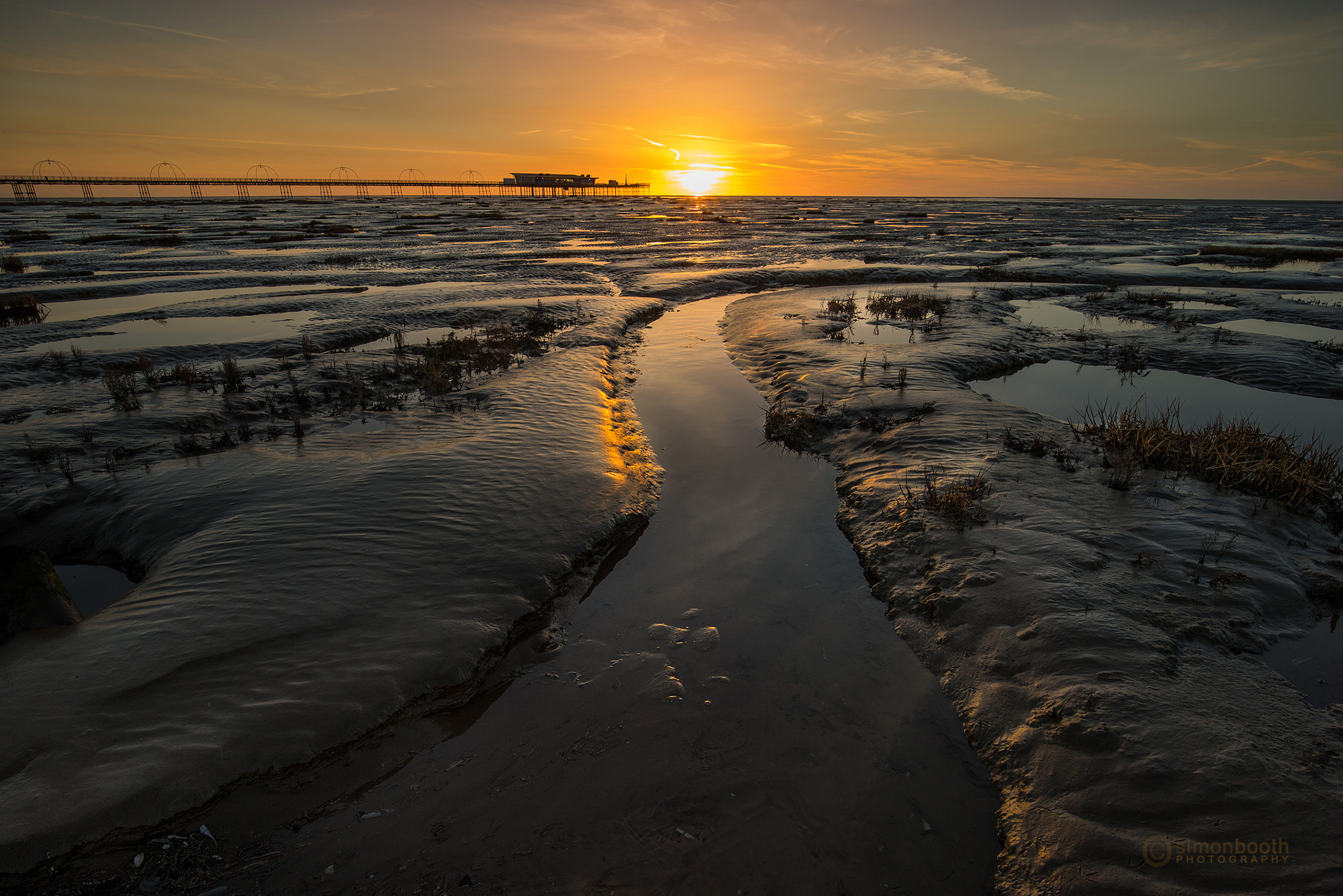 Canon EF 16-35mm F4L IS USM sample photo. Southport pier at sunset, lancashire, united kingdom photography