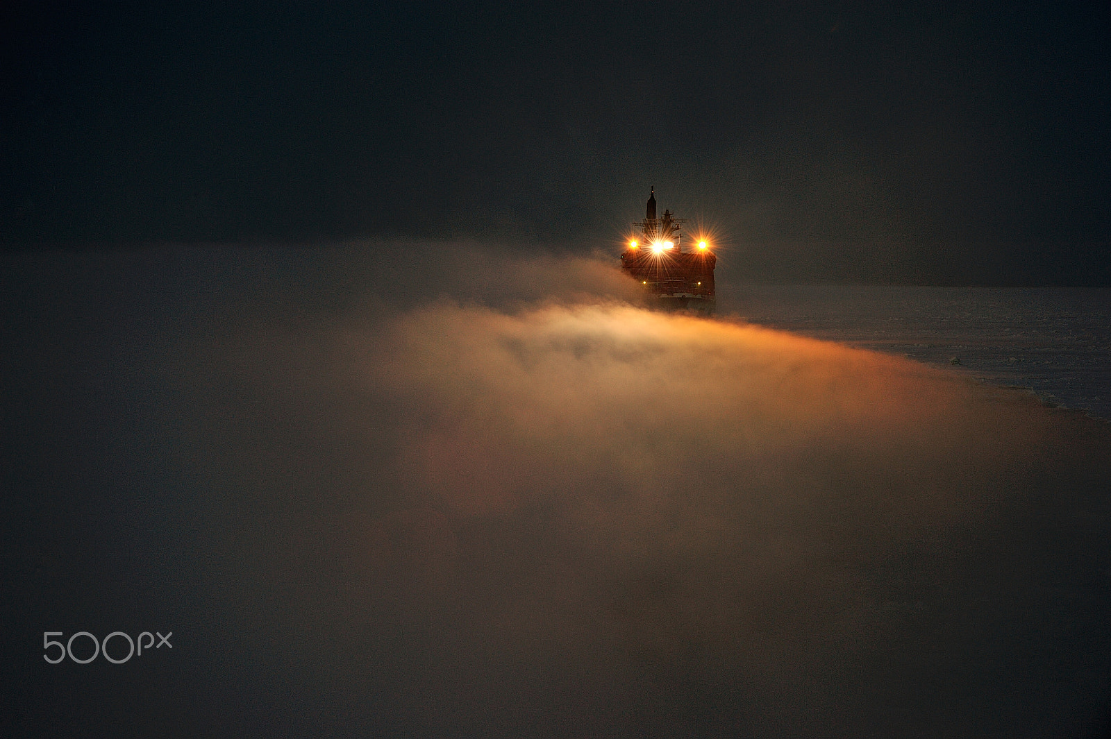 Nikon D3 sample photo. Icebreaker "yamal" in ice canal photography