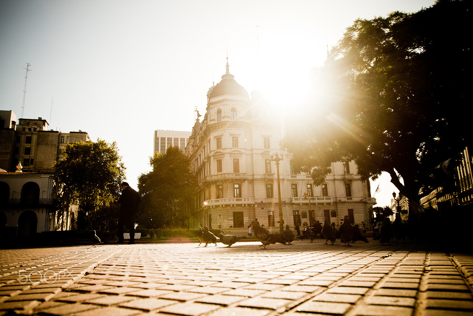 Canon EF 16-35mm F2.8L II USM sample photo. Historic architecture in buenos aires at sunset photography