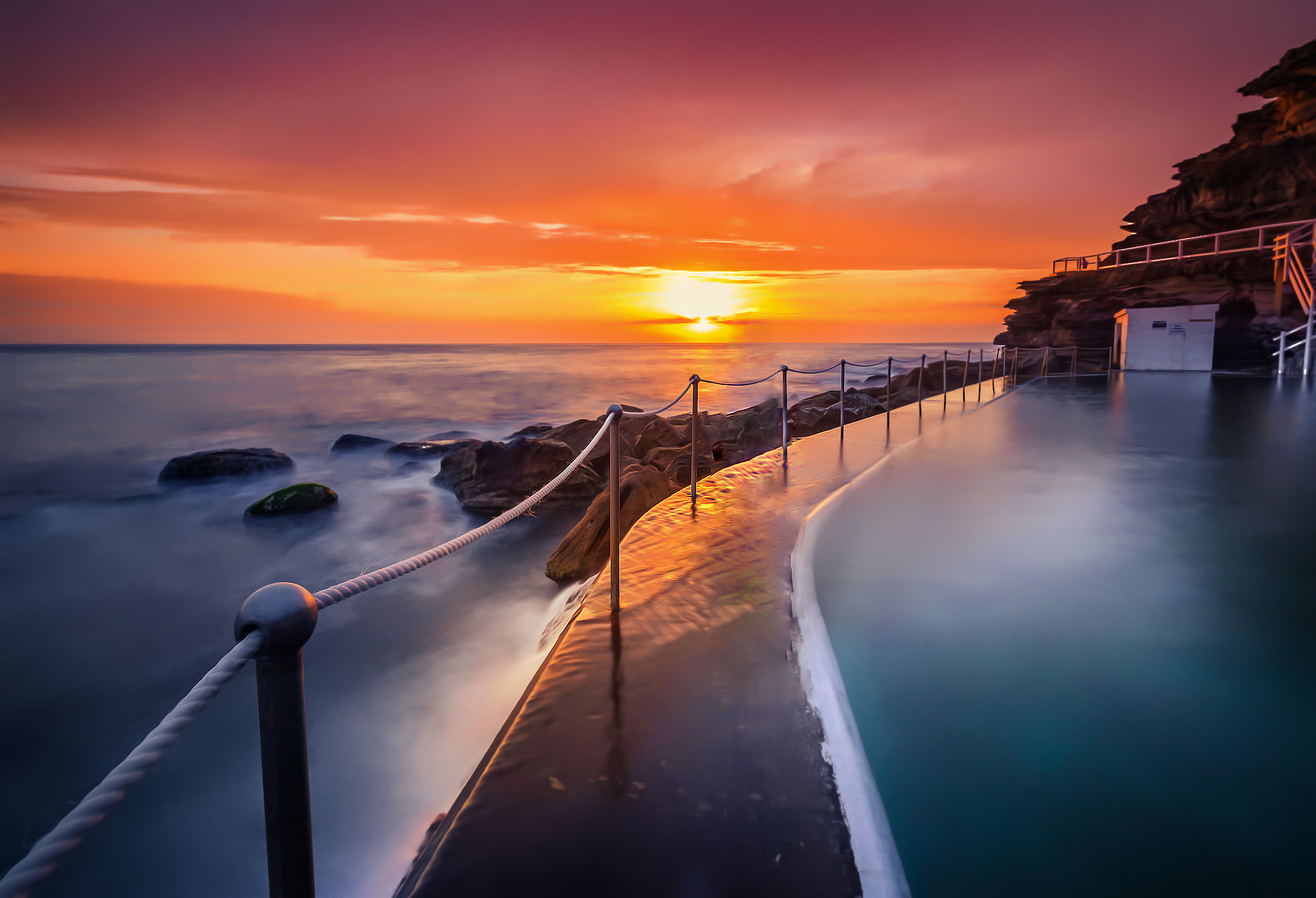 Nikon D800E sample photo. Bronte rock pool photography