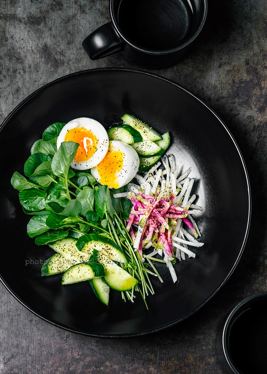 Sony a7R + Sony 100mm F2.8 Macro sample photo. Watercress salad photography