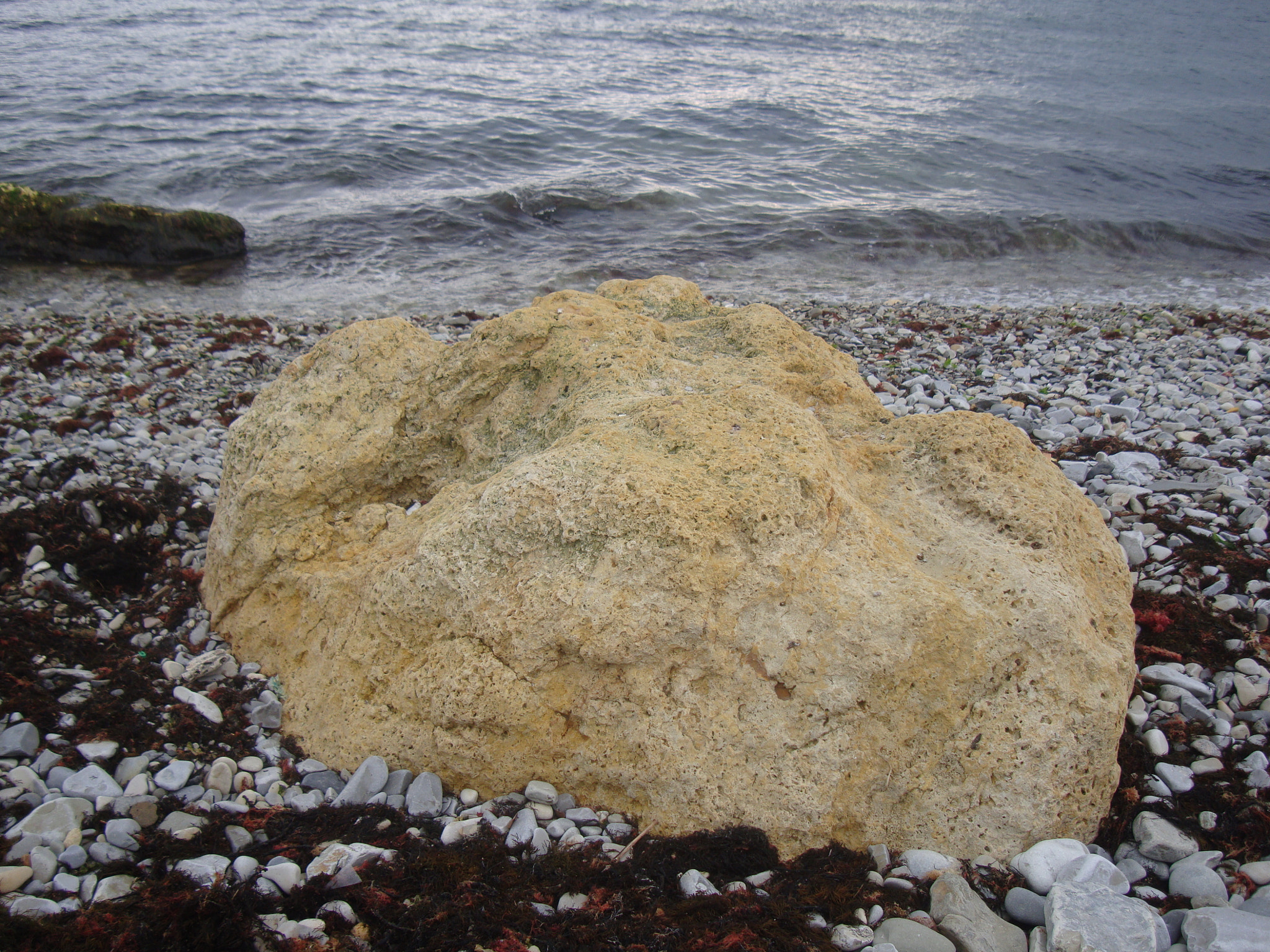 Sony Cyber-shot DSC-W300 sample photo. A big stone on sea side photography