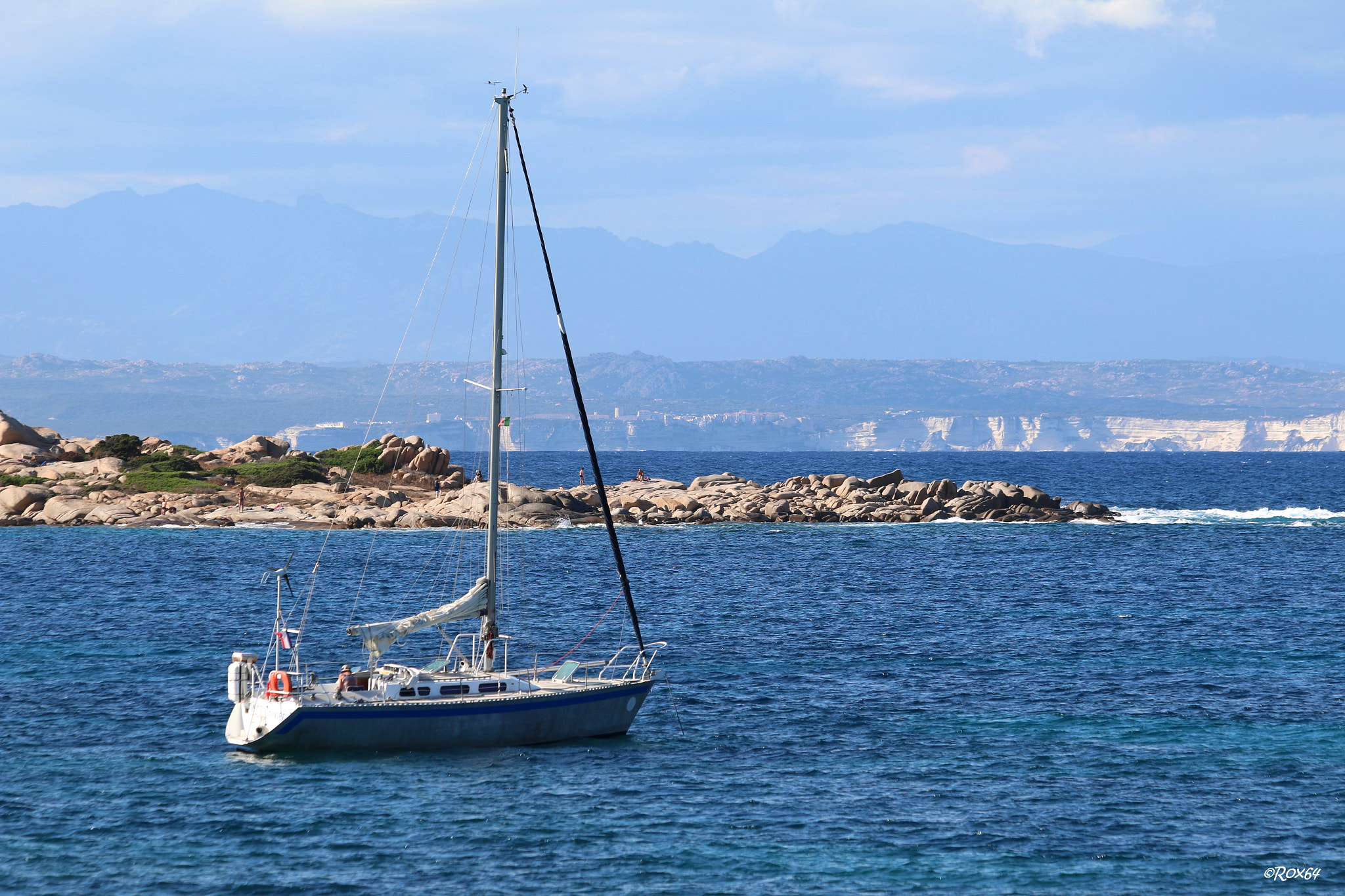 Canon EF 70-300mm F4-5.6 IS USM sample photo. Yacht vor capo testa (sardinien) photography