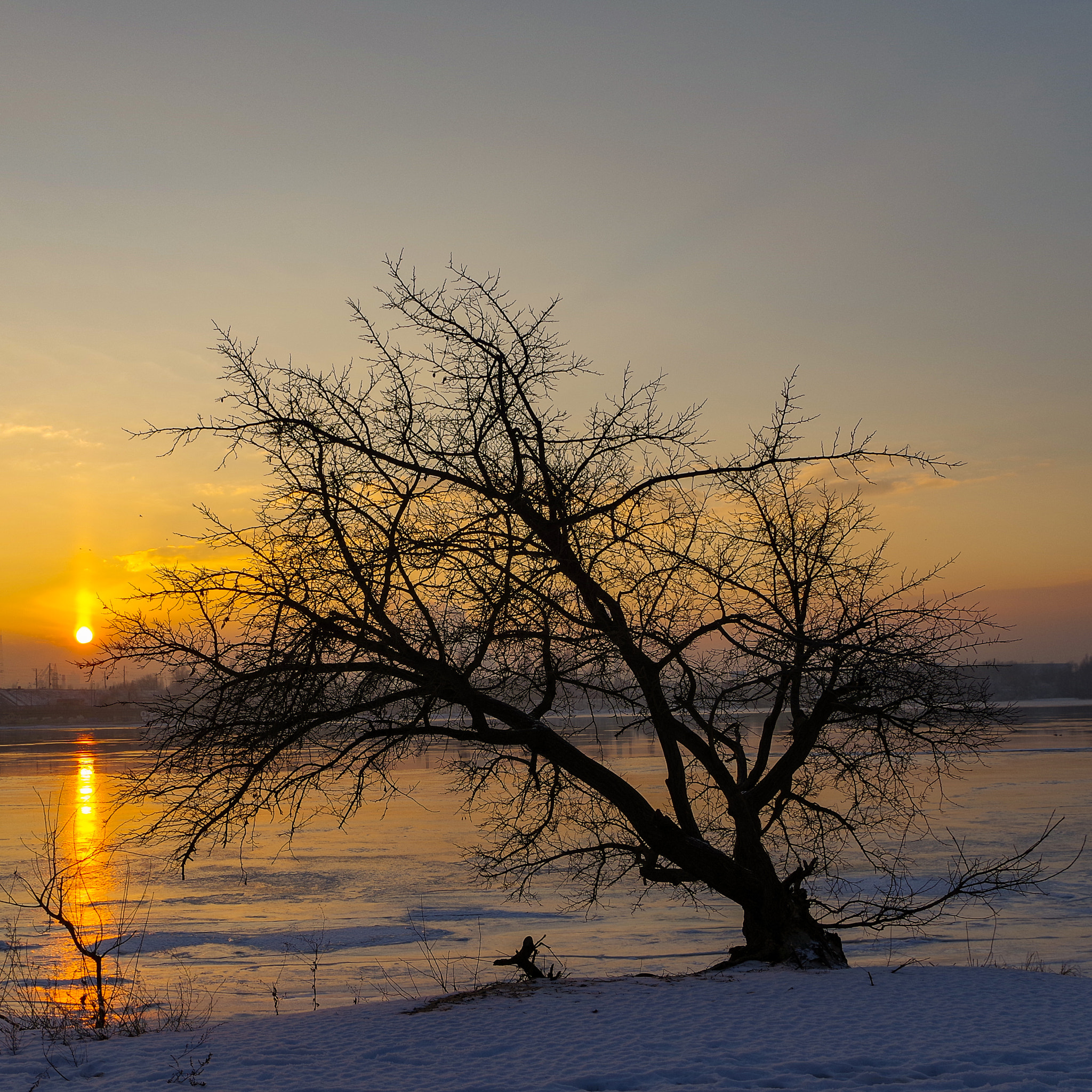 Pentax K-1 sample photo. Winter sunset photography