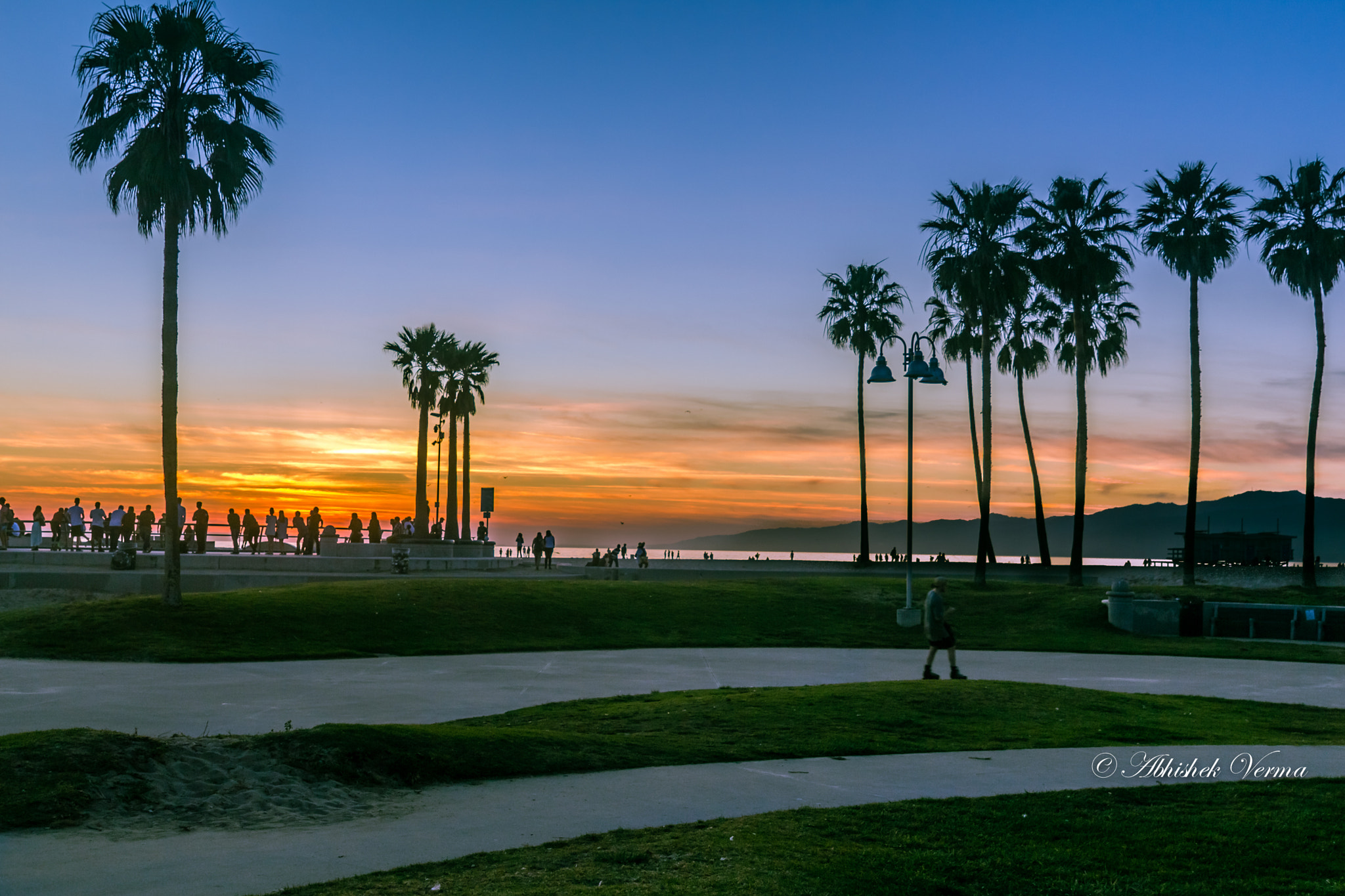 Canon EOS 550D (EOS Rebel T2i / EOS Kiss X4) + Sigma 24-70mm F2.8 EX DG Macro sample photo. Sunset at venice beach photography