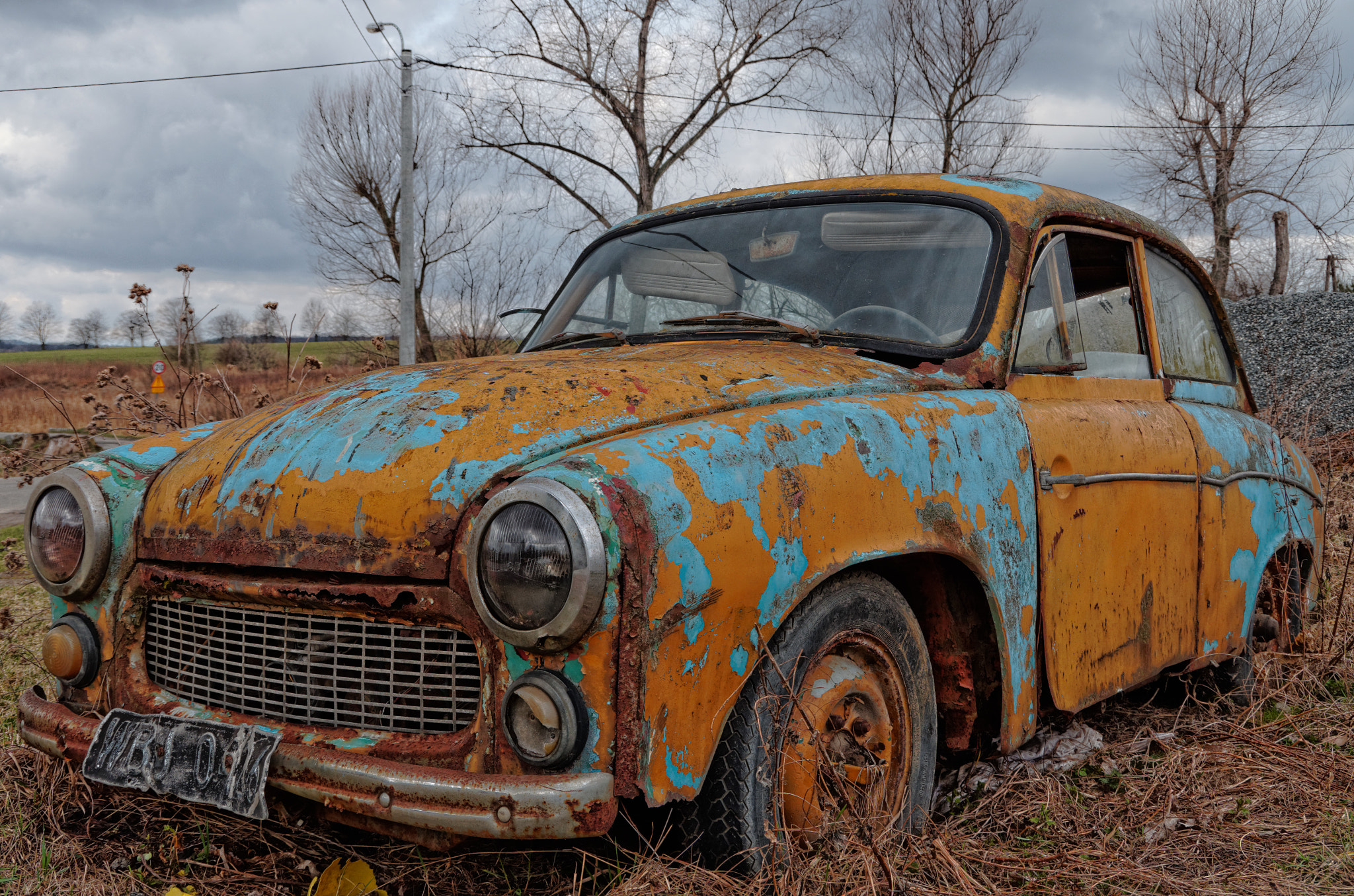 Pentax K-50 sample photo. Syrena 104 somewhere in poland photography