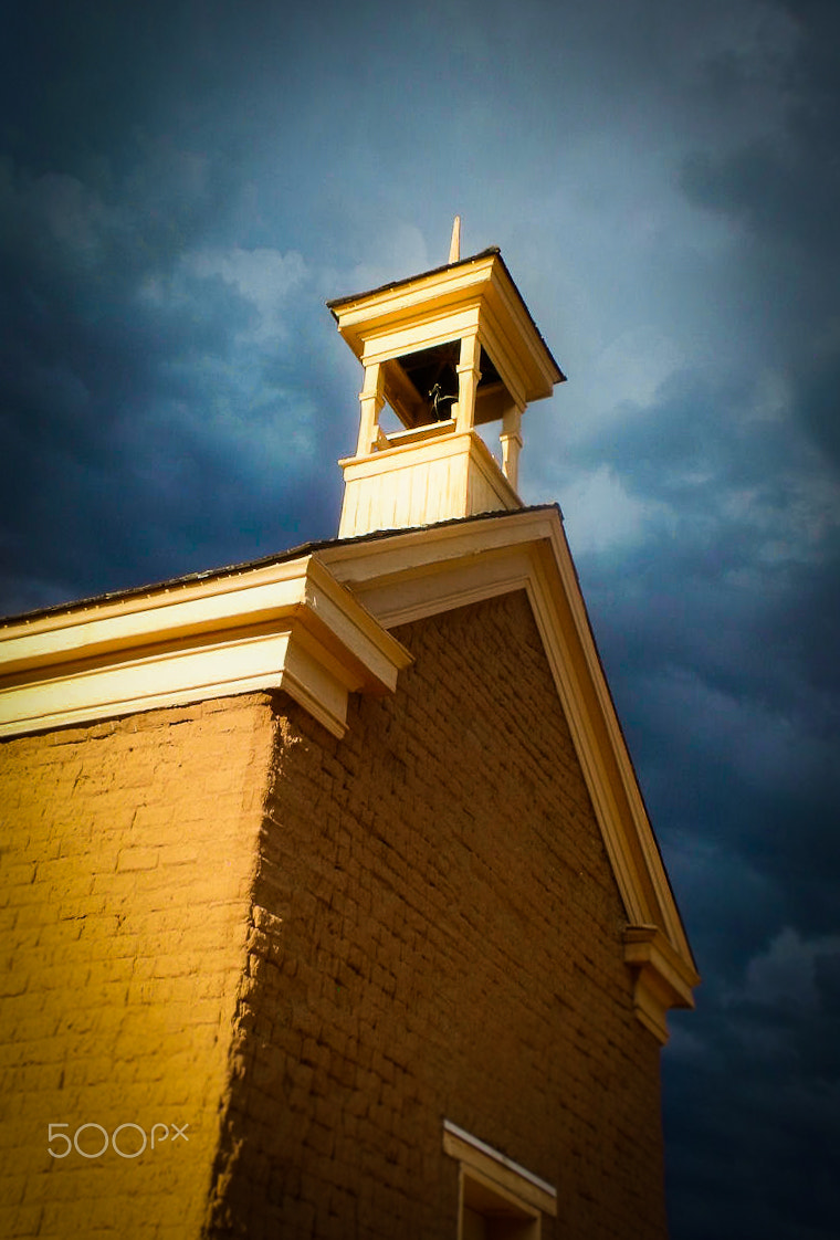 Fujifilm FinePix S1500 sample photo. Storm steeple (blue) photography