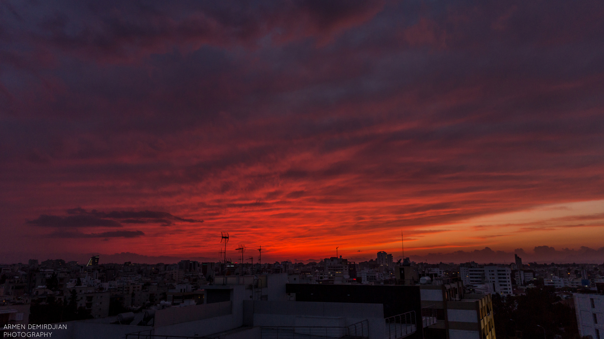 Sony a99 II sample photo. Sunset in nicosia,cyprus photography