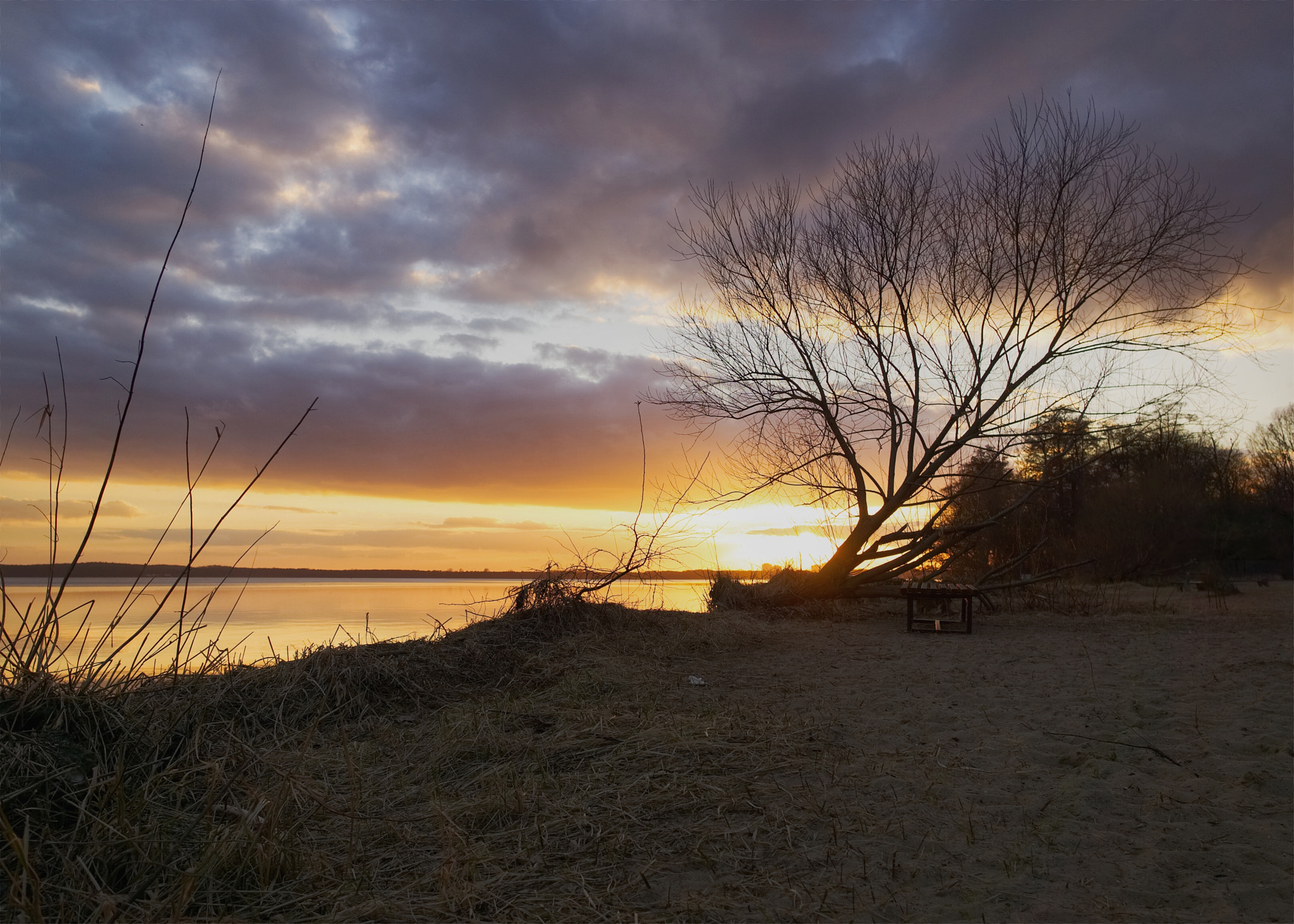 Sony a6000 + Sigma 19mm F2.8 EX DN sample photo. Dsc 4221 sonnenuntergang strandbad ranhsdorf photography
