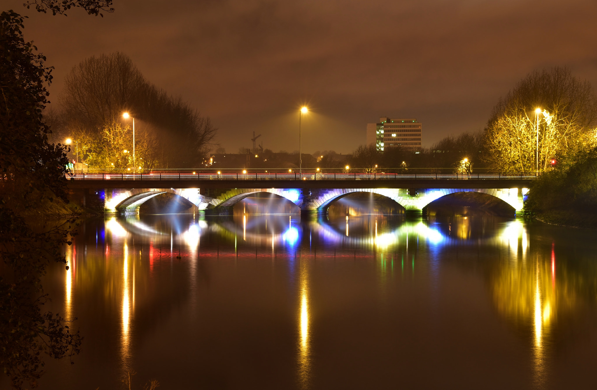 Nikon D5500 sample photo. Brake lights on the bridge photography