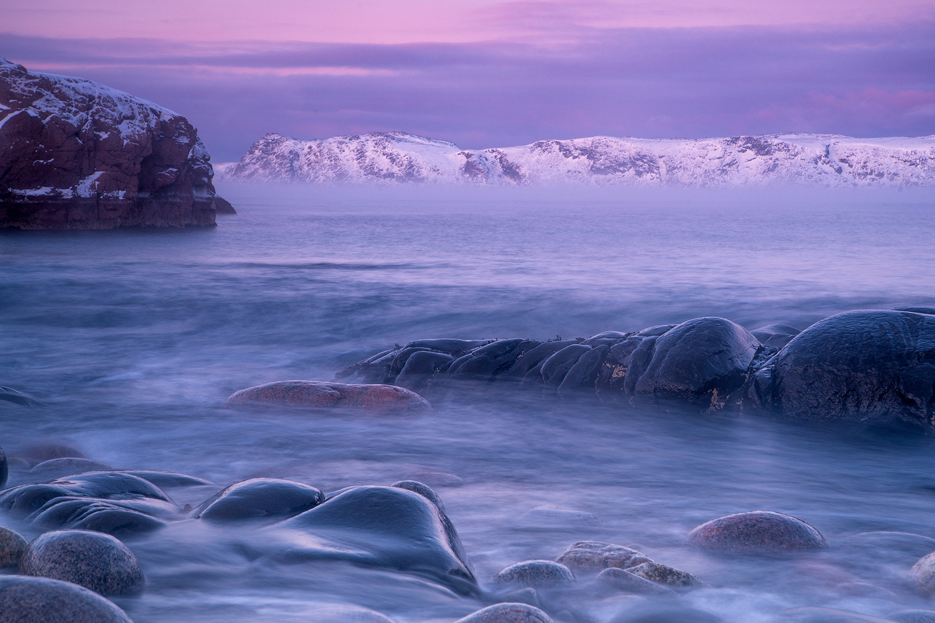 Sony a99 II sample photo. Teriberka twilight photography