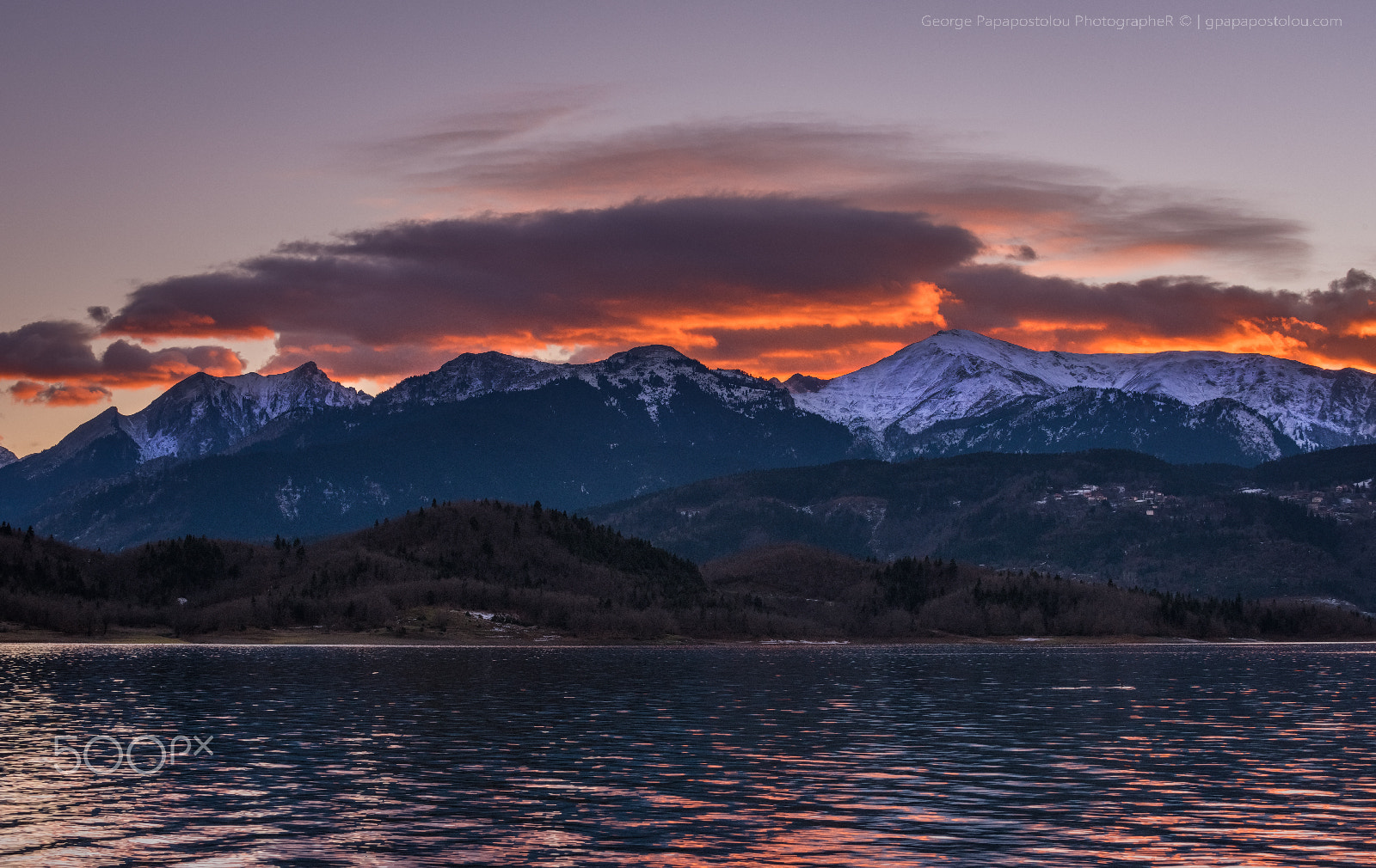Nikon D810 sample photo. Sunset in the lake photography