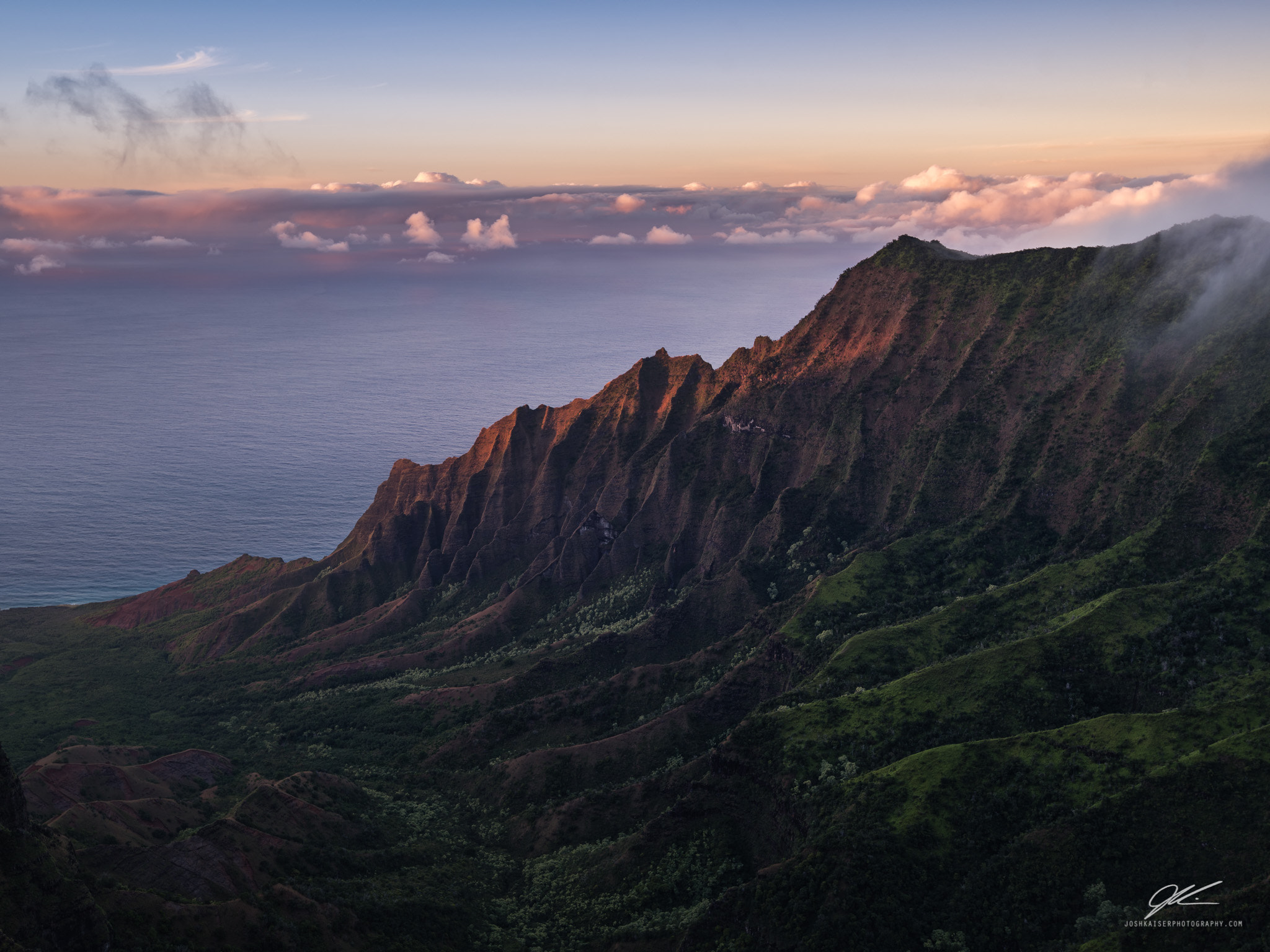 Nikon AF-S Nikkor 16-35mm F4G ED VR sample photo. Last light in kalalau valley, kauai, hawaii photography