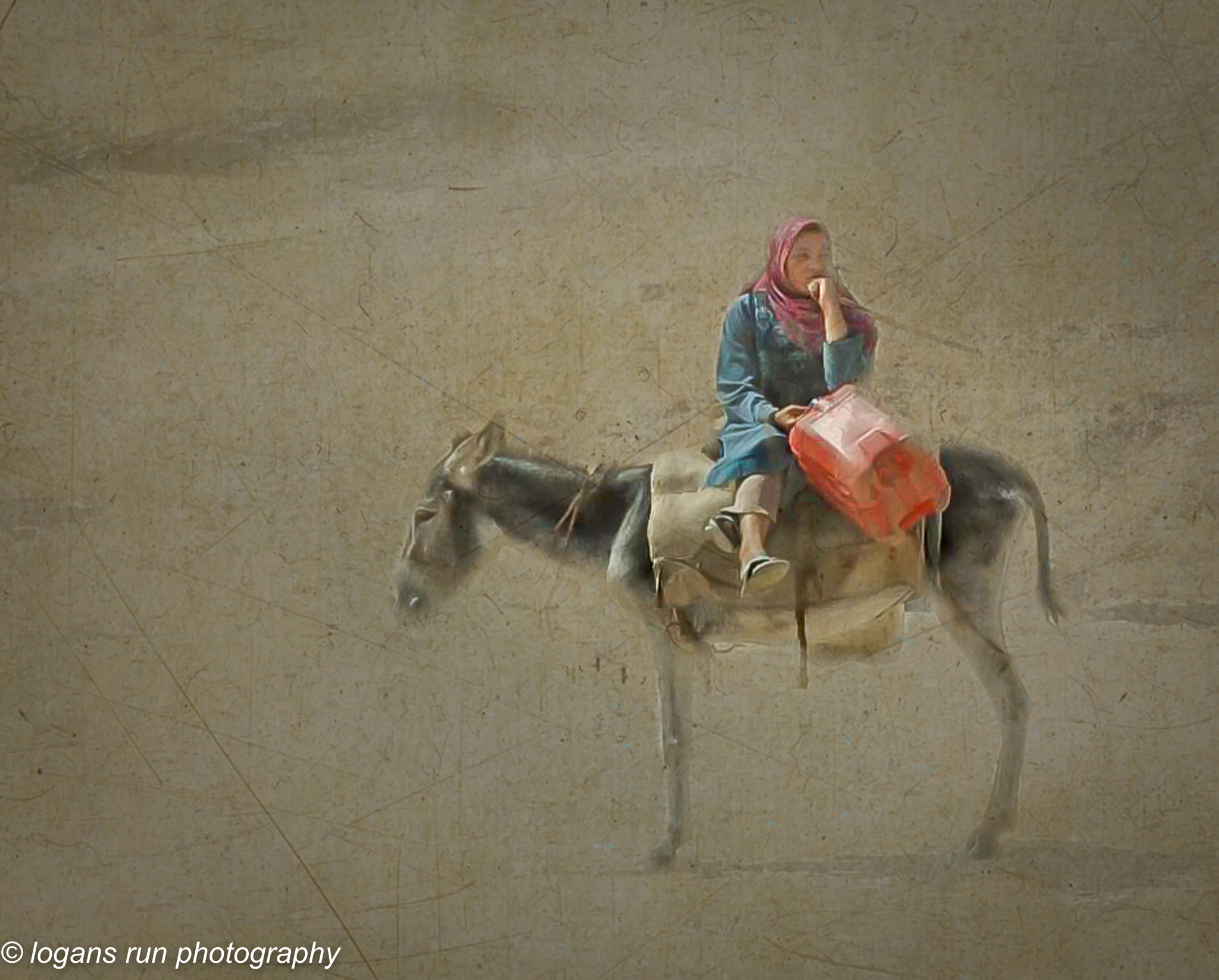 Nikon D70s sample photo. In the desert wind......waiting for the water truck. photography