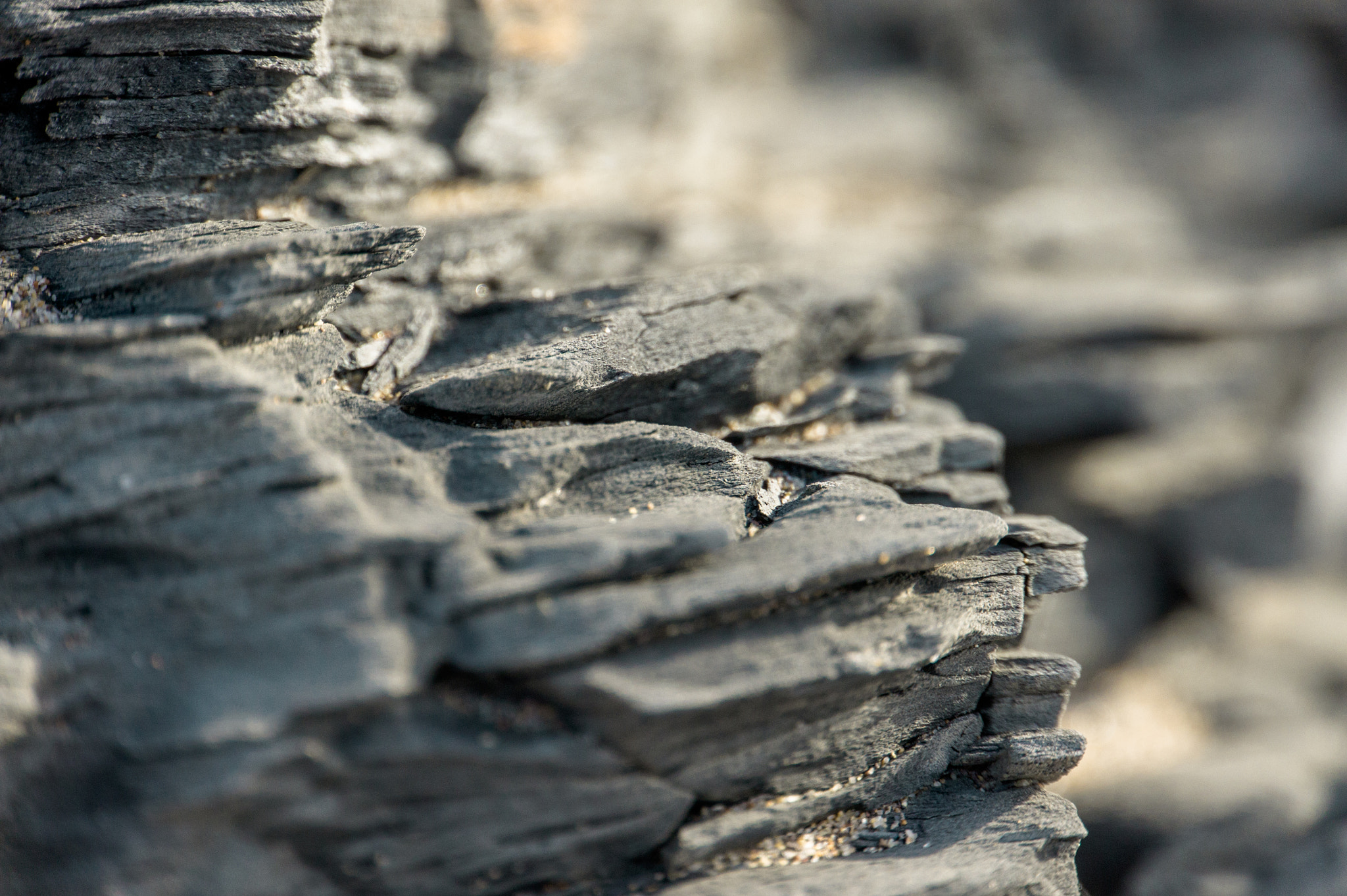 Sony E 18-200mm F3.5-6.3 OSS sample photo. Close up of slate / shale photography