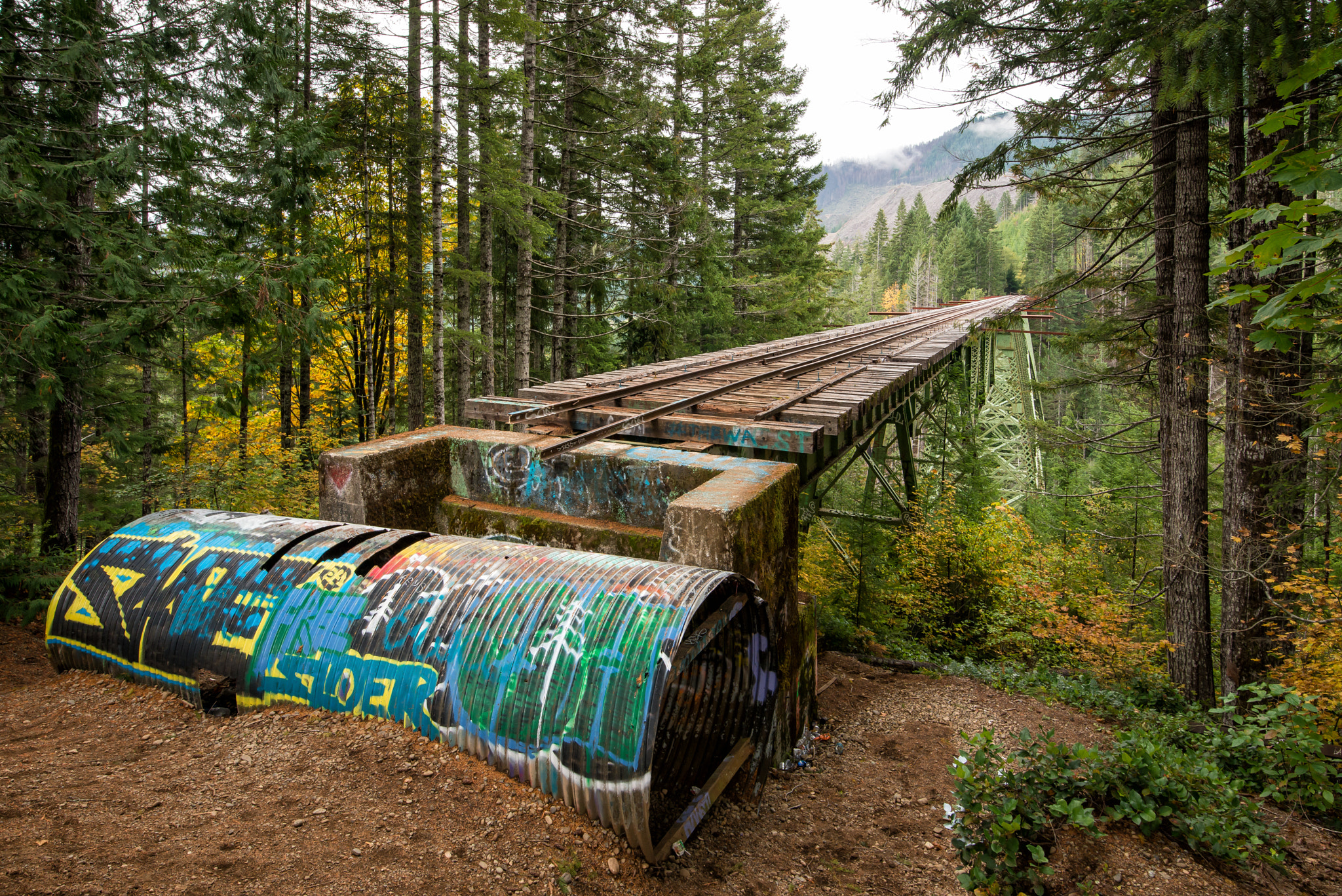 Nikon AF-S Nikkor 16-35mm F4G ED VR sample photo. Vance creek bridge, railroad trestle photography