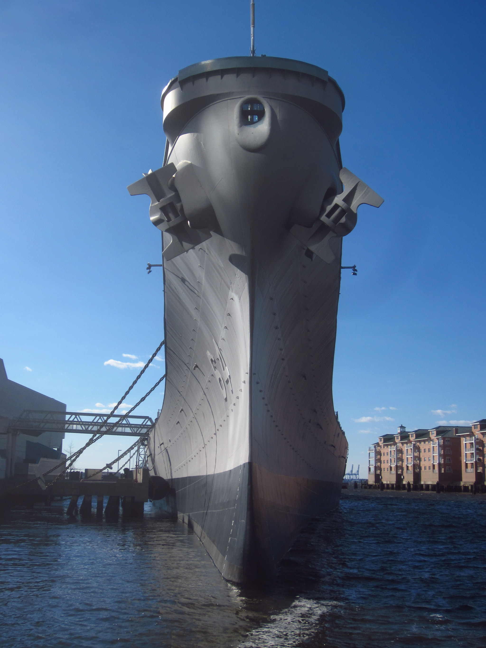 Canon PowerShot ELPH 300 HS (IXUS 220 HS / IXY 410F) sample photo. Bow of the uss wisconsin photography