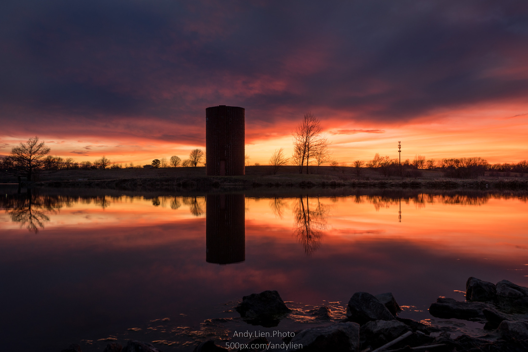 Sony Sonnar T* E 24mm F1.8 ZA sample photo. Kansas sunset on the lake photography