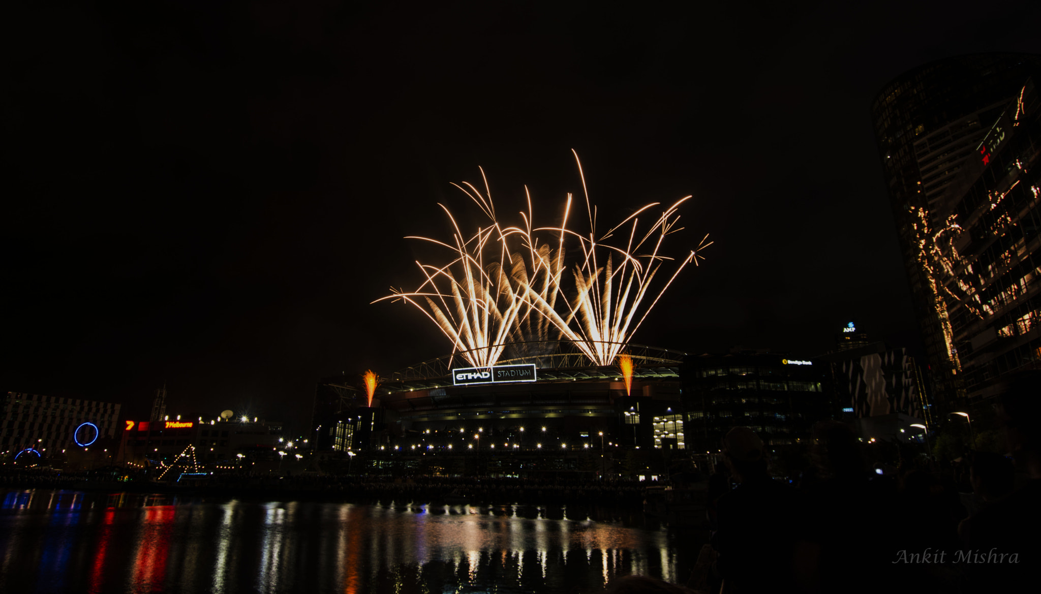 Nikon D5500 + Sigma 10-20mm F3.5 EX DC HSM sample photo. Australia day fireworks photography