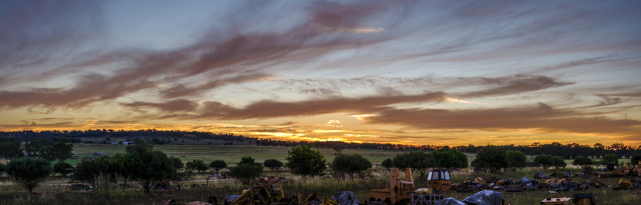 Pentax K-x sample photo. Sunset on the farm photography
