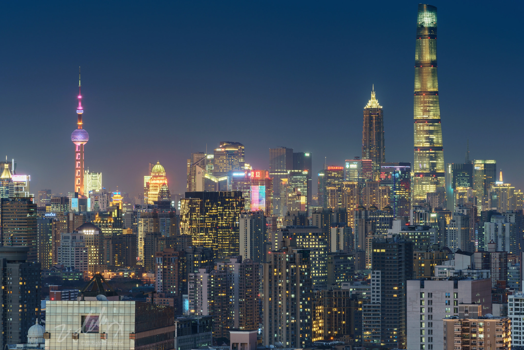 Sony a7R II + Sony FE 70-200mm F4 G OSS sample photo. Towers of shanghai photography