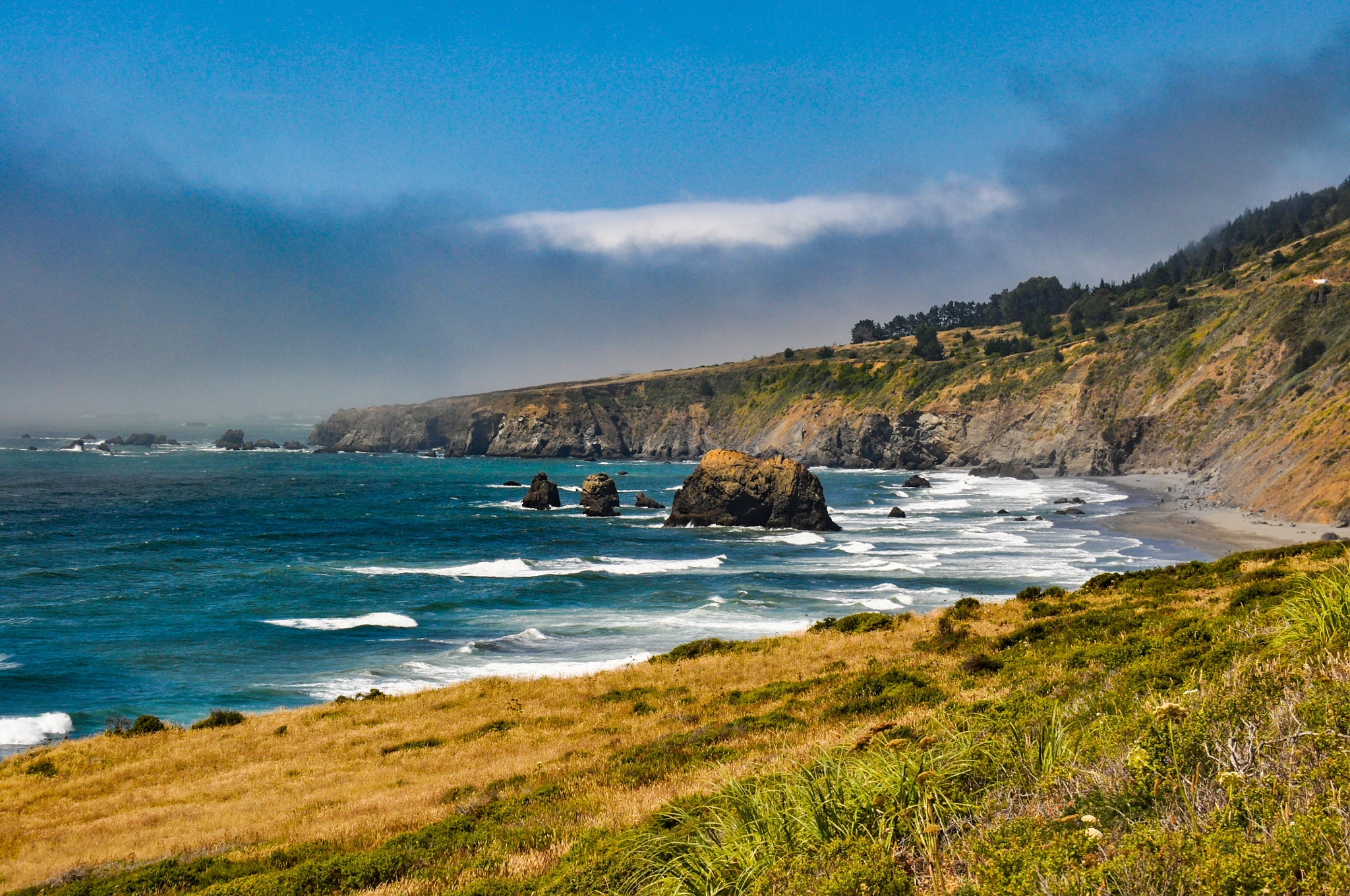 Nikon D5000 sample photo. Beach on pacific coast highway photography