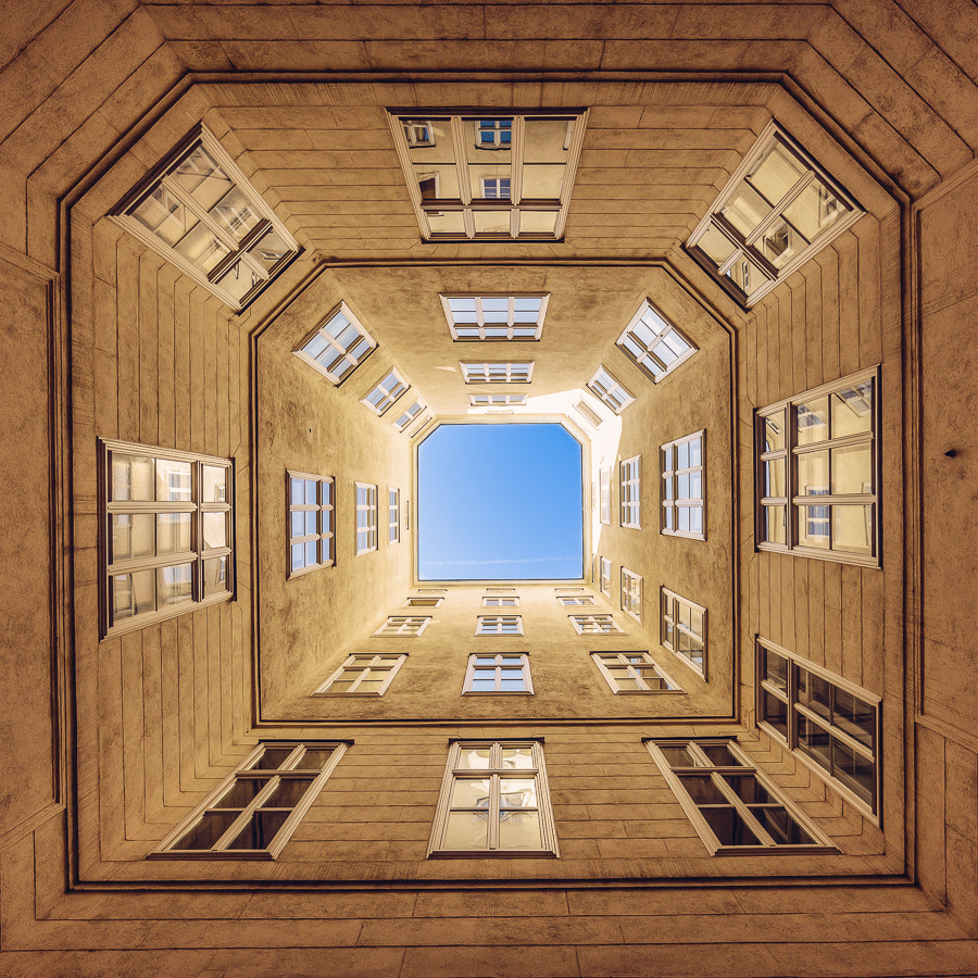 Samyang 14mm F2.8 ED AS IF UMC sample photo. Vienna courtyard photography