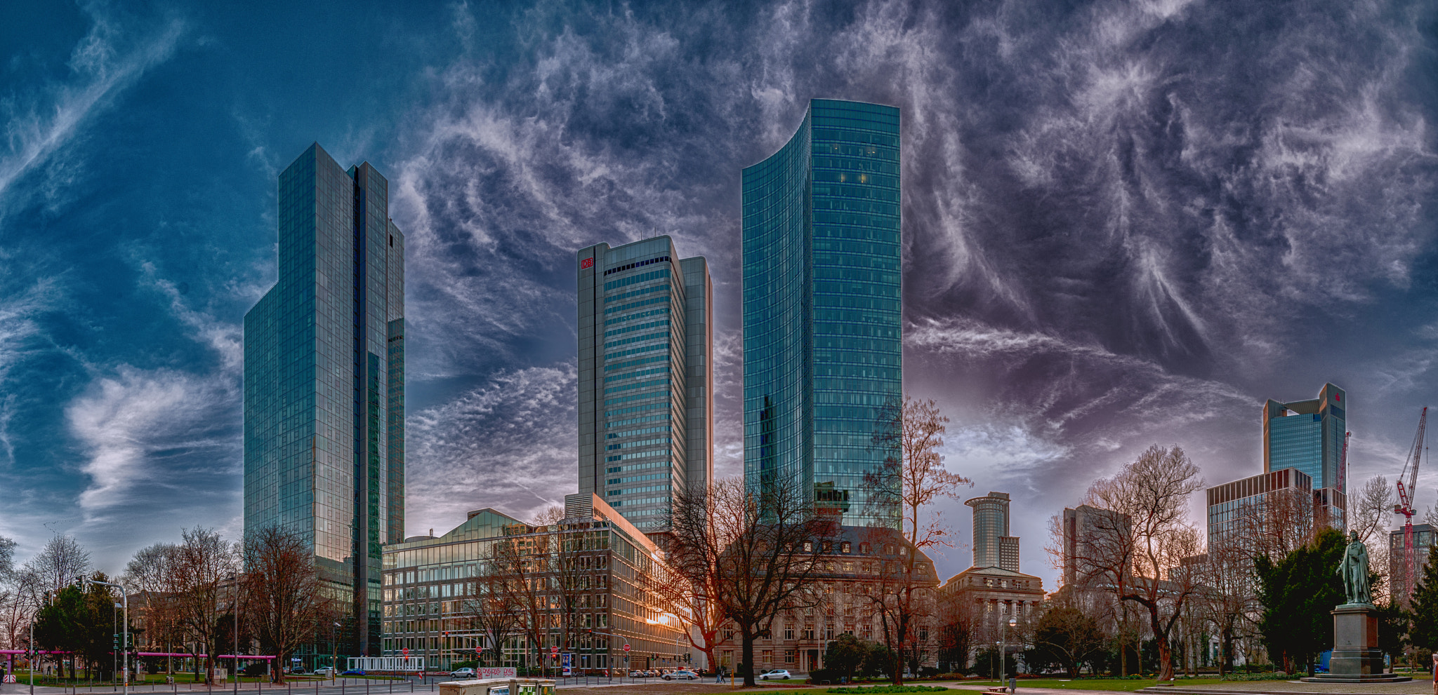 Nikon D800 + Tamron SP 15-30mm F2.8 Di VC USD sample photo. Frankfurt sunset photography