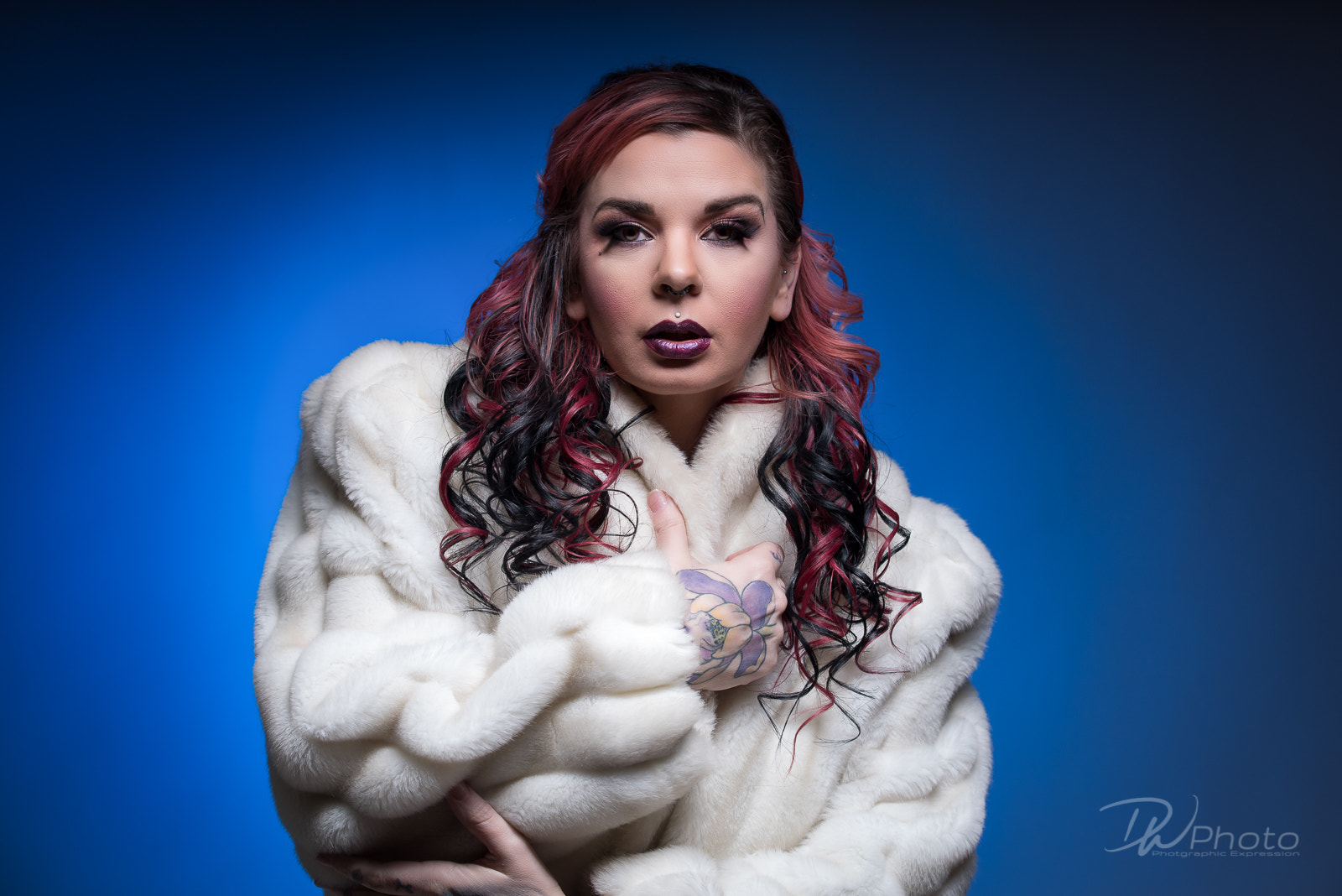 Pentax K-1 sample photo. Christina in fur photography