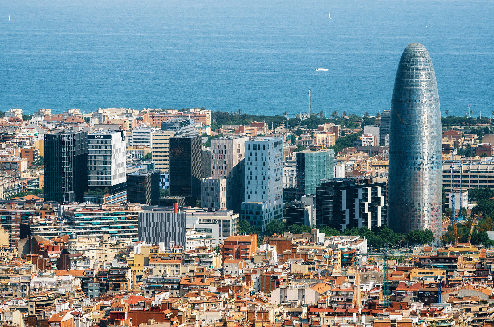 Sigma 70-200mm F2.8 EX DG OS HSM sample photo. Skyscrapers in barcelona photography