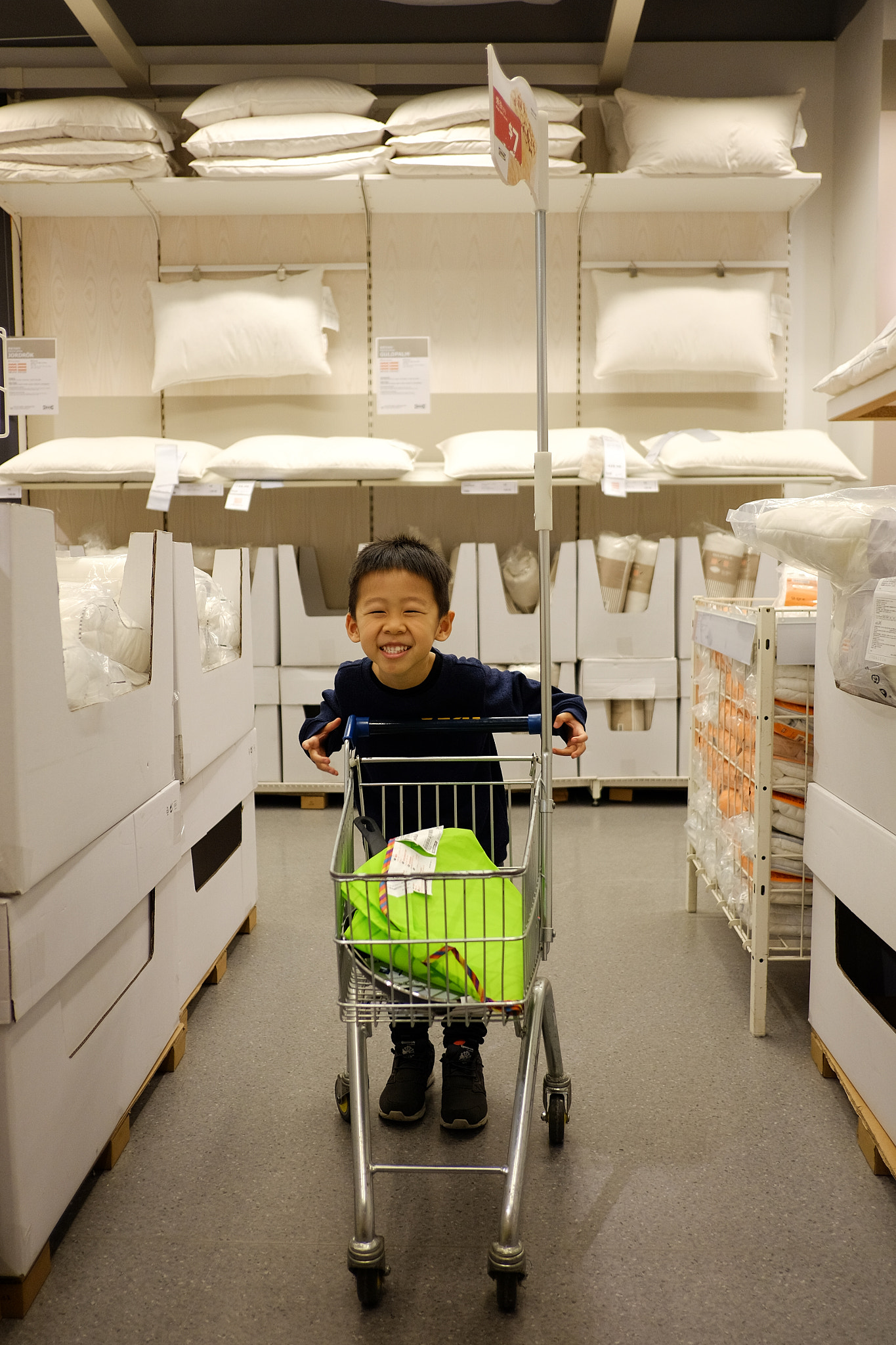 Fujifilm X-T1 + Fujifilm XF 18mm F2 R sample photo. Kid shopping cart is one of the toy in ikea photography
