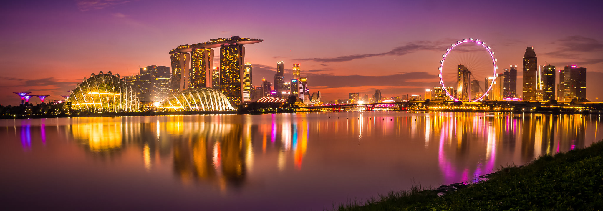 Olympus OM-D E-M10 sample photo. Singapore skyline photography