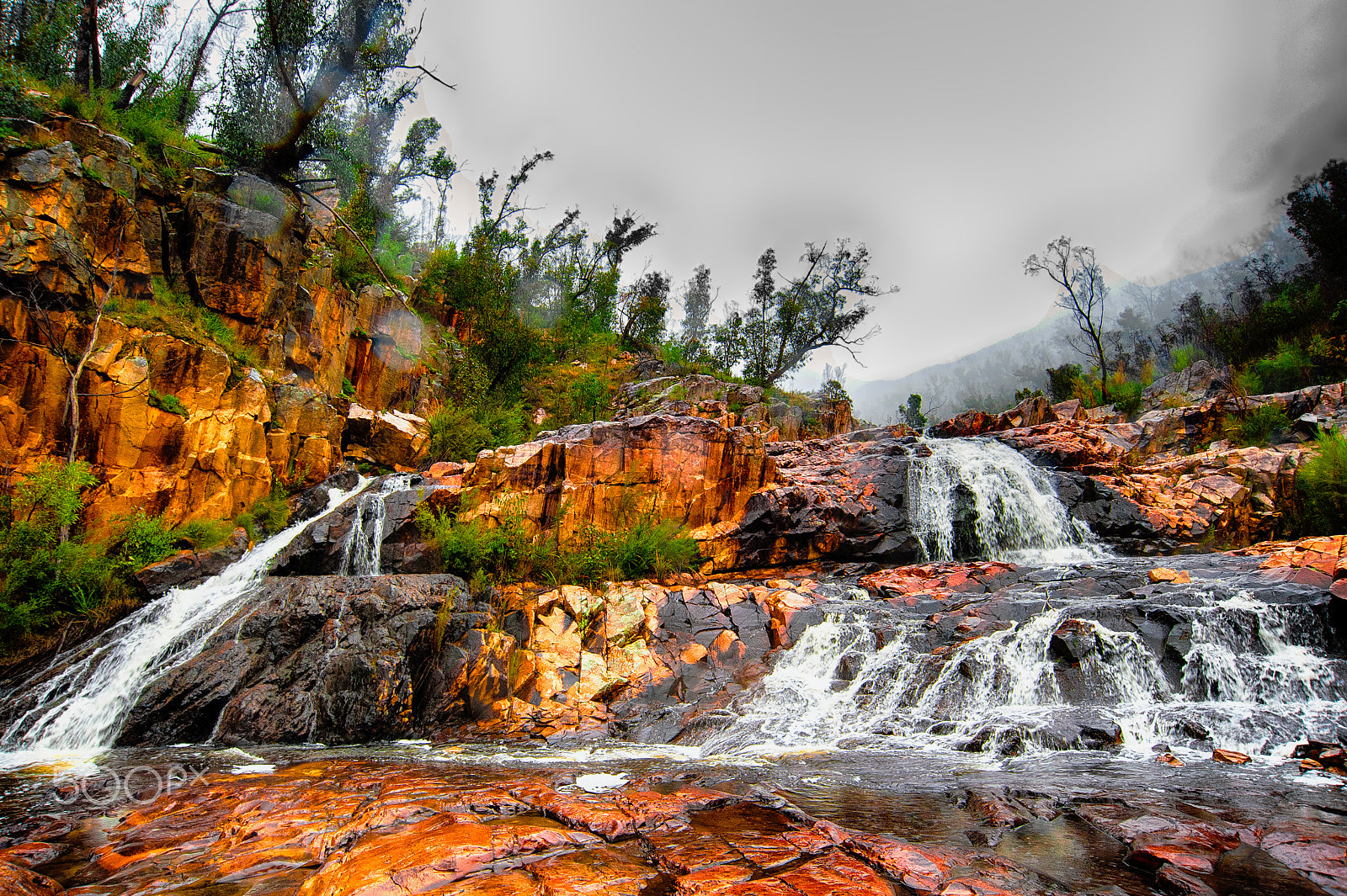 Nikon D700 sample photo. Water over rocks photography