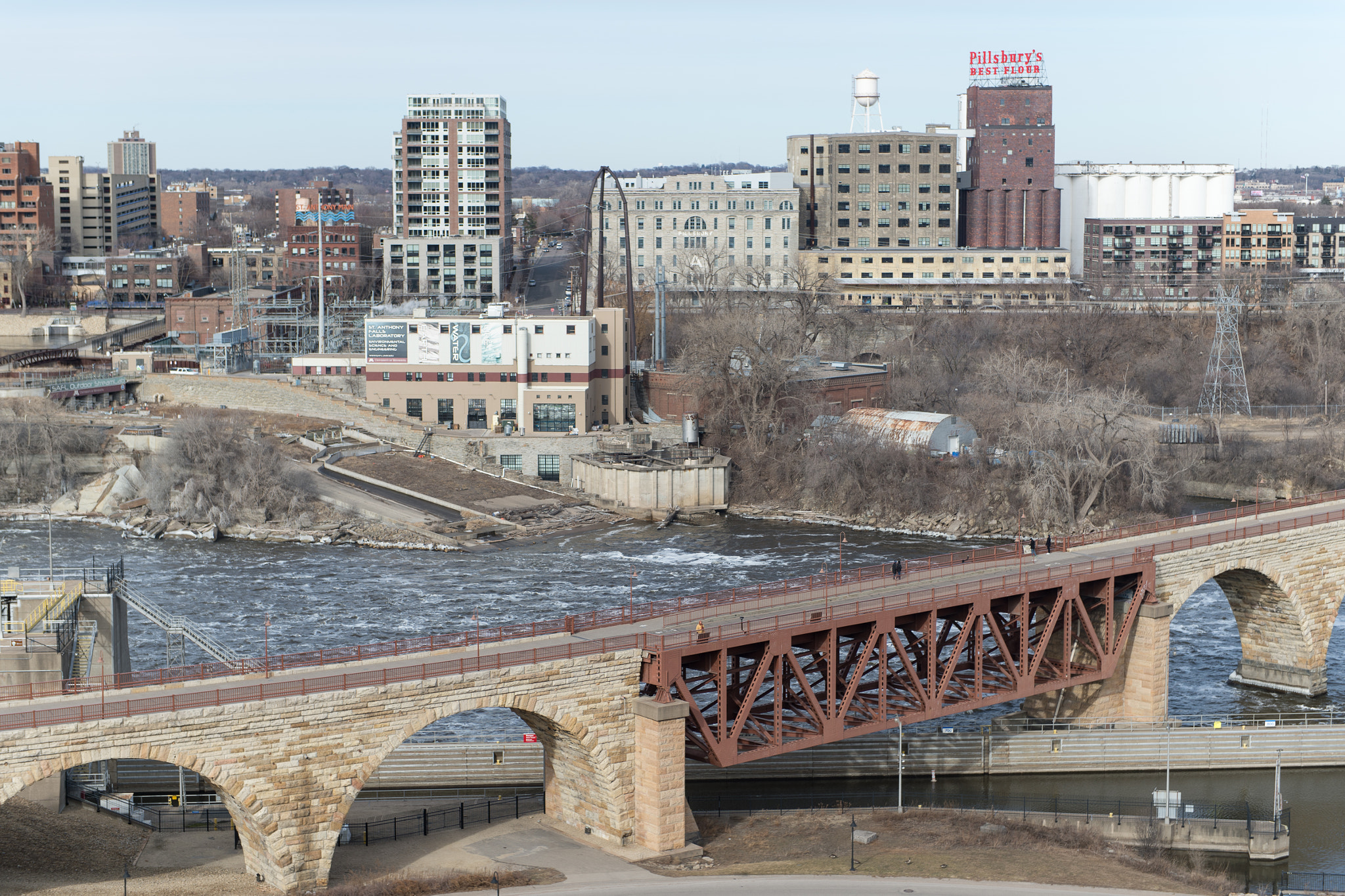Nikon Df sample photo. The stone arch bridge in minneapolis photography