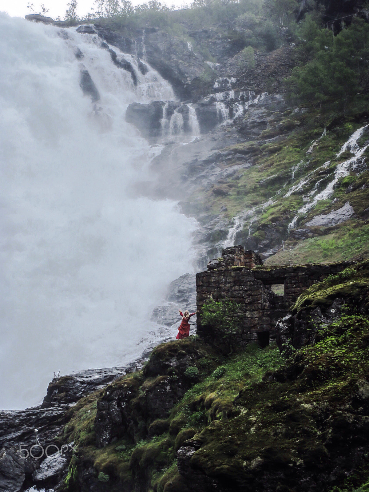 Canon PowerShot A2100 IS sample photo. Singing waterfall.norway photography