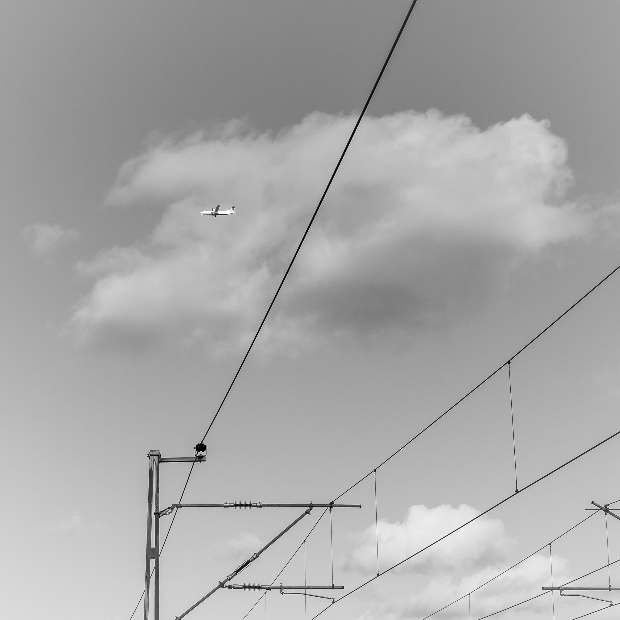 Canon EF 50mm F1.4 USM sample photo. Composition with plane photography