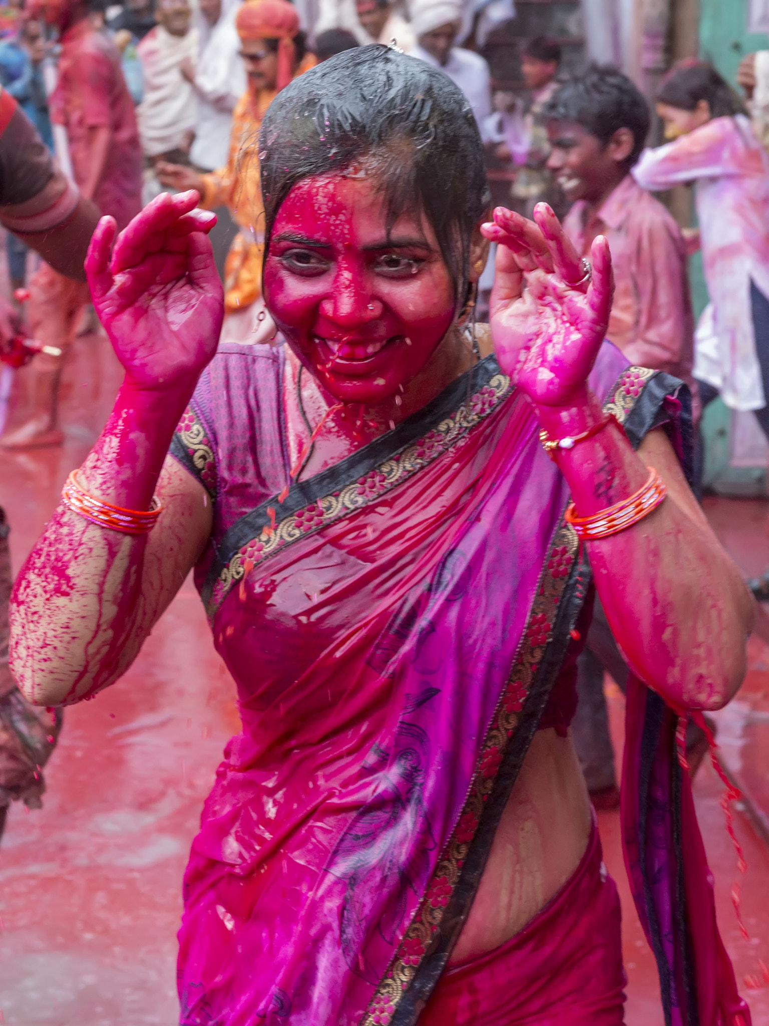 Sigma 18-35mm f/1.8 DC HSM sample photo. Drenched in the colors of holi photography