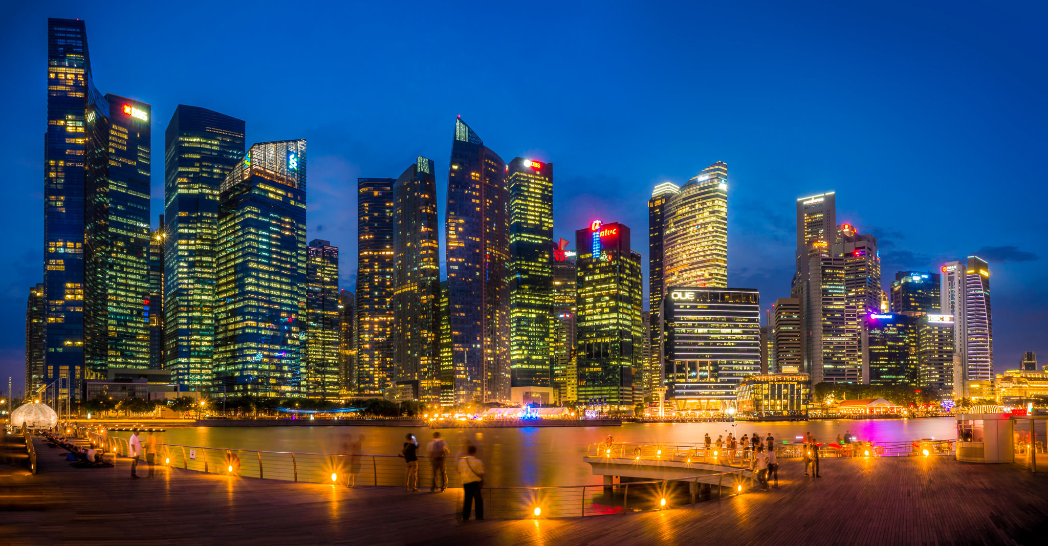 Olympus OM-D E-M10 sample photo. Skyline at the waterfront promenade photography