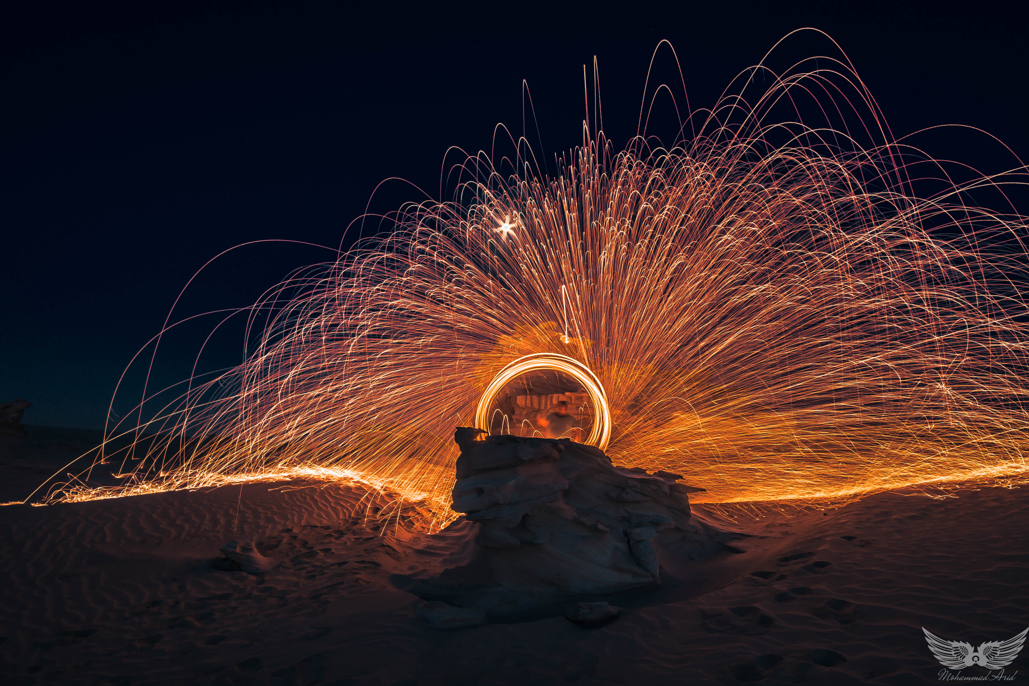 Sigma 10-20mm F4-5.6 EX DC HSM sample photo. Steelwool woth rocks photography