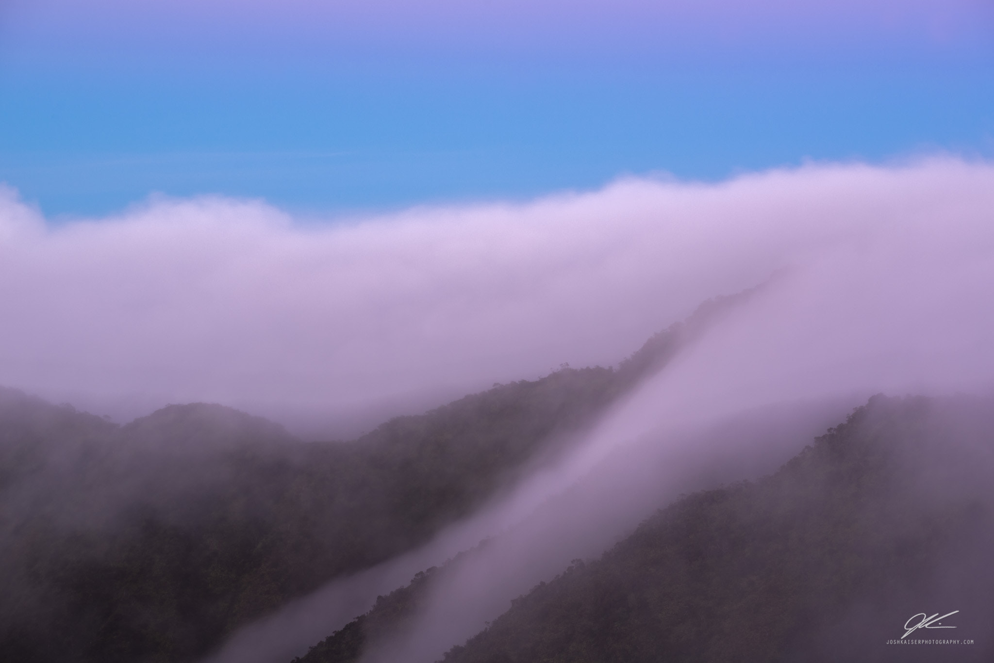 Nikon AF-S Nikkor 70-200mm F4G ED VR sample photo. Fog rolling into kalalau valley on the west coast of kauai, hawaii photography