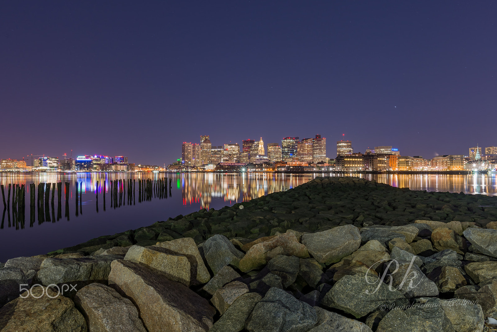 Nikon D610 + Nikon AF-S Nikkor 20mm F1.8G ED sample photo. Boston by night photography