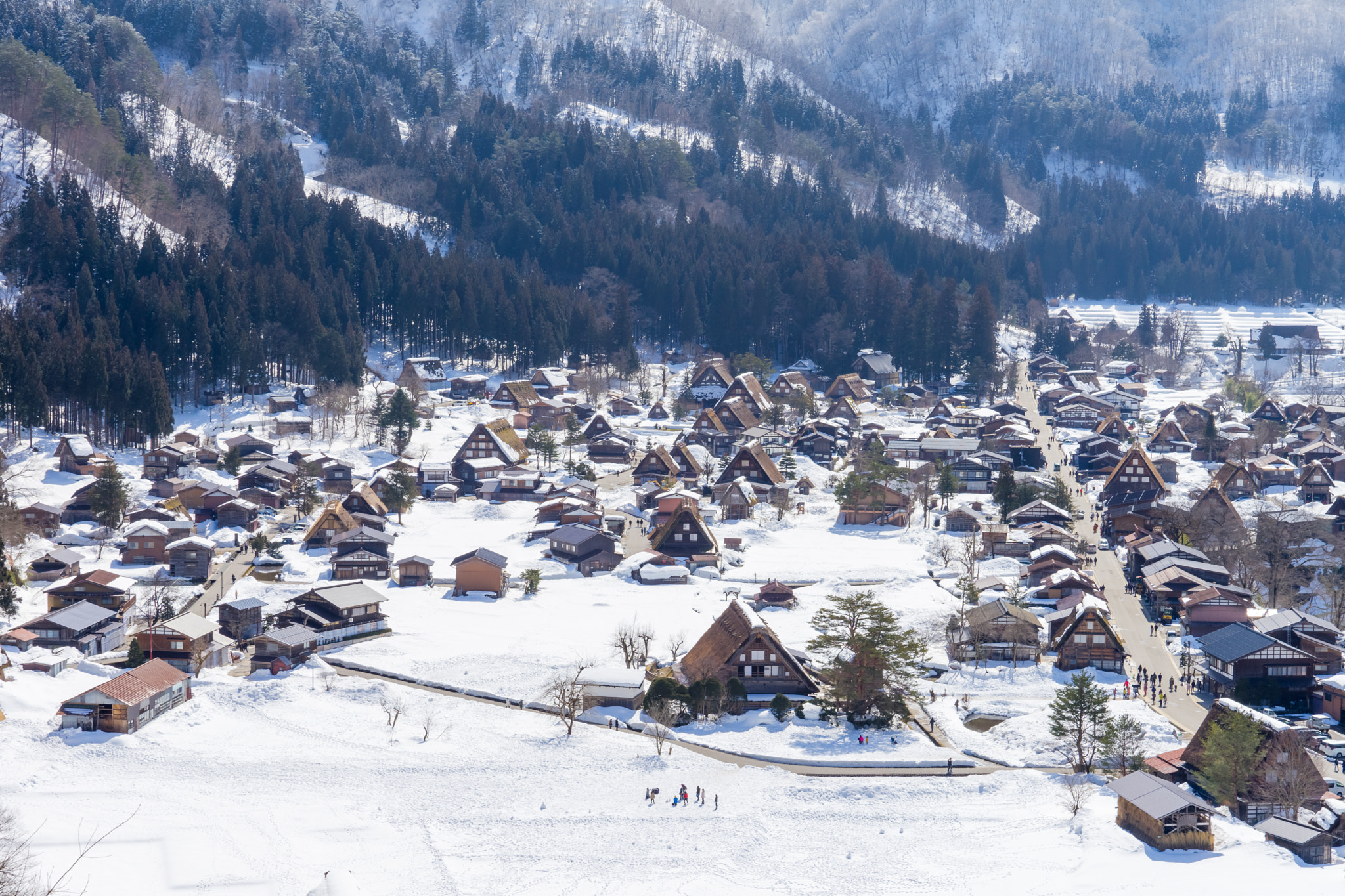Sony a7 II sample photo. Winter in shirakawa-go village ,gifu japan photography