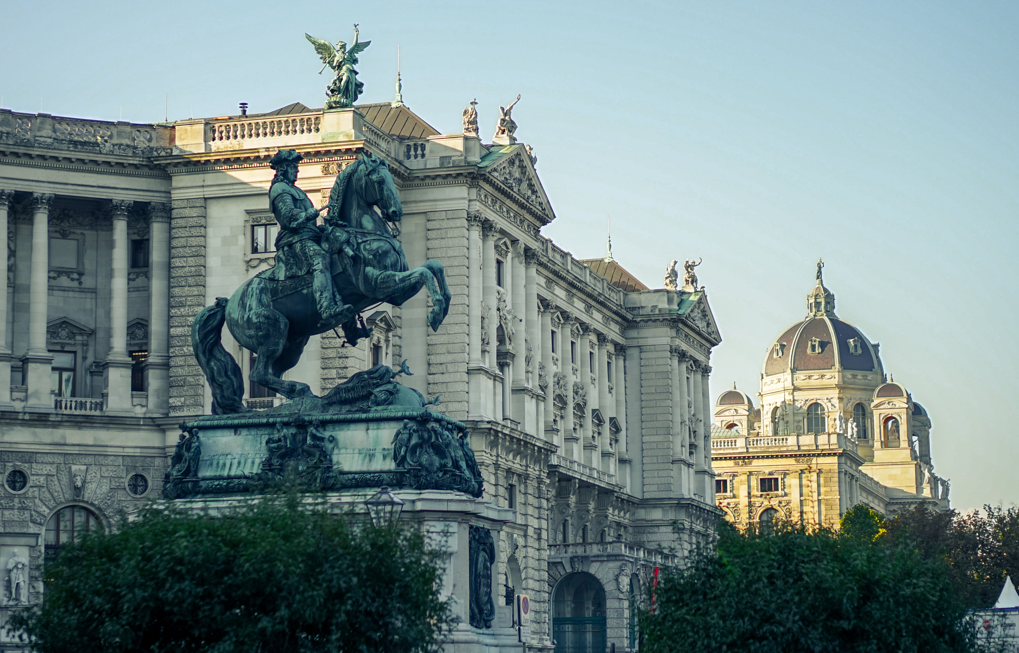 Sony a7 sample photo. Sculpture of prince eugene at hofburg photography