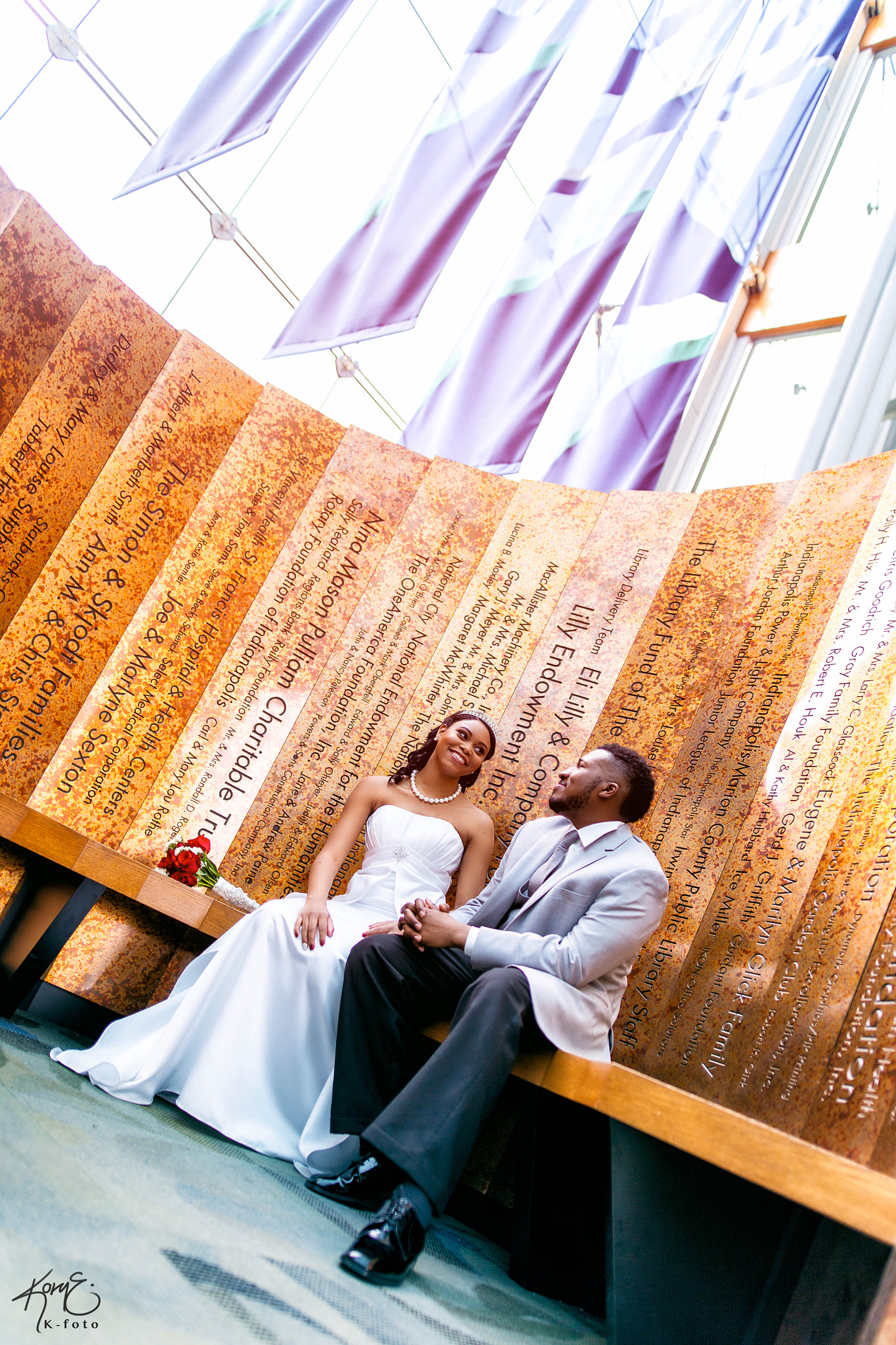 Sigma 24mm F1.4 DG HSM Art sample photo. Library wedding photography