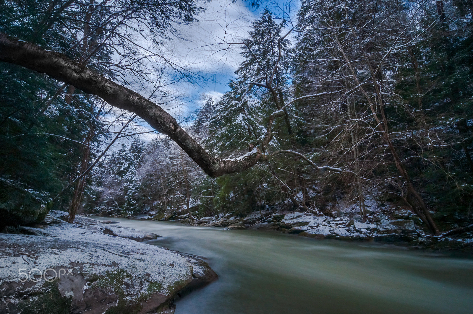 Nikon D90 sample photo. Slippery rock creek winter photography