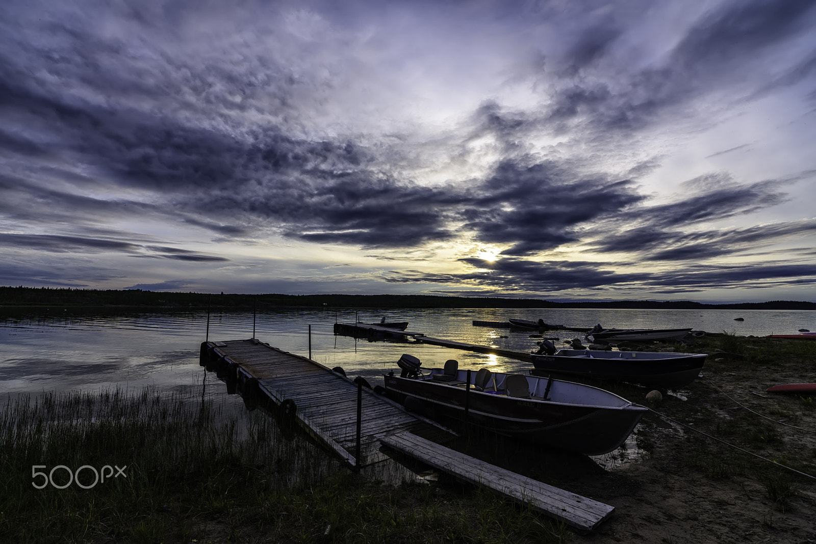 Nikon D810 sample photo. Boats home at sunset photography