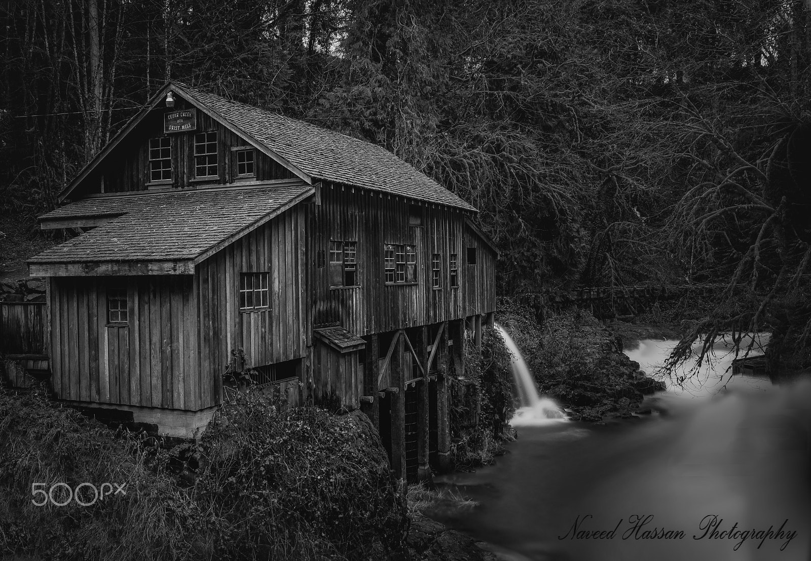 Tamron SP 24-70mm F2.8 Di VC USD sample photo. B&w grist mill photography